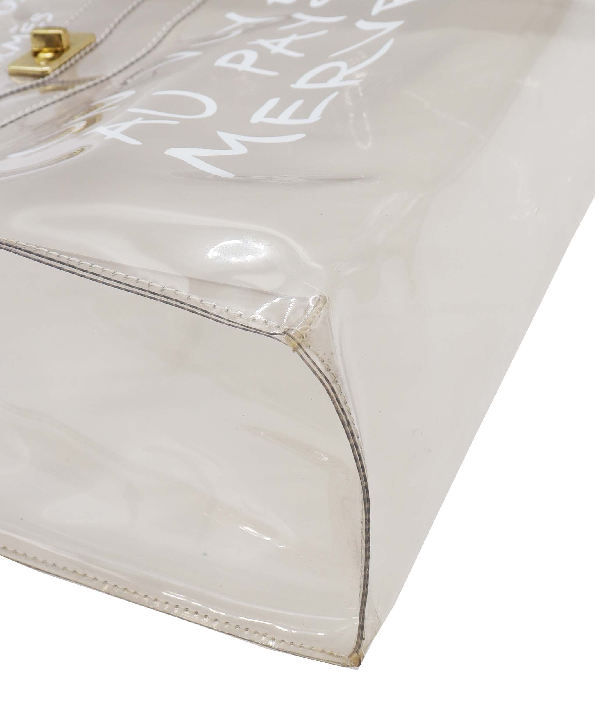 Hermès HERMES KELLY Clear Vinyl white Bag 90245631 DXBS0571