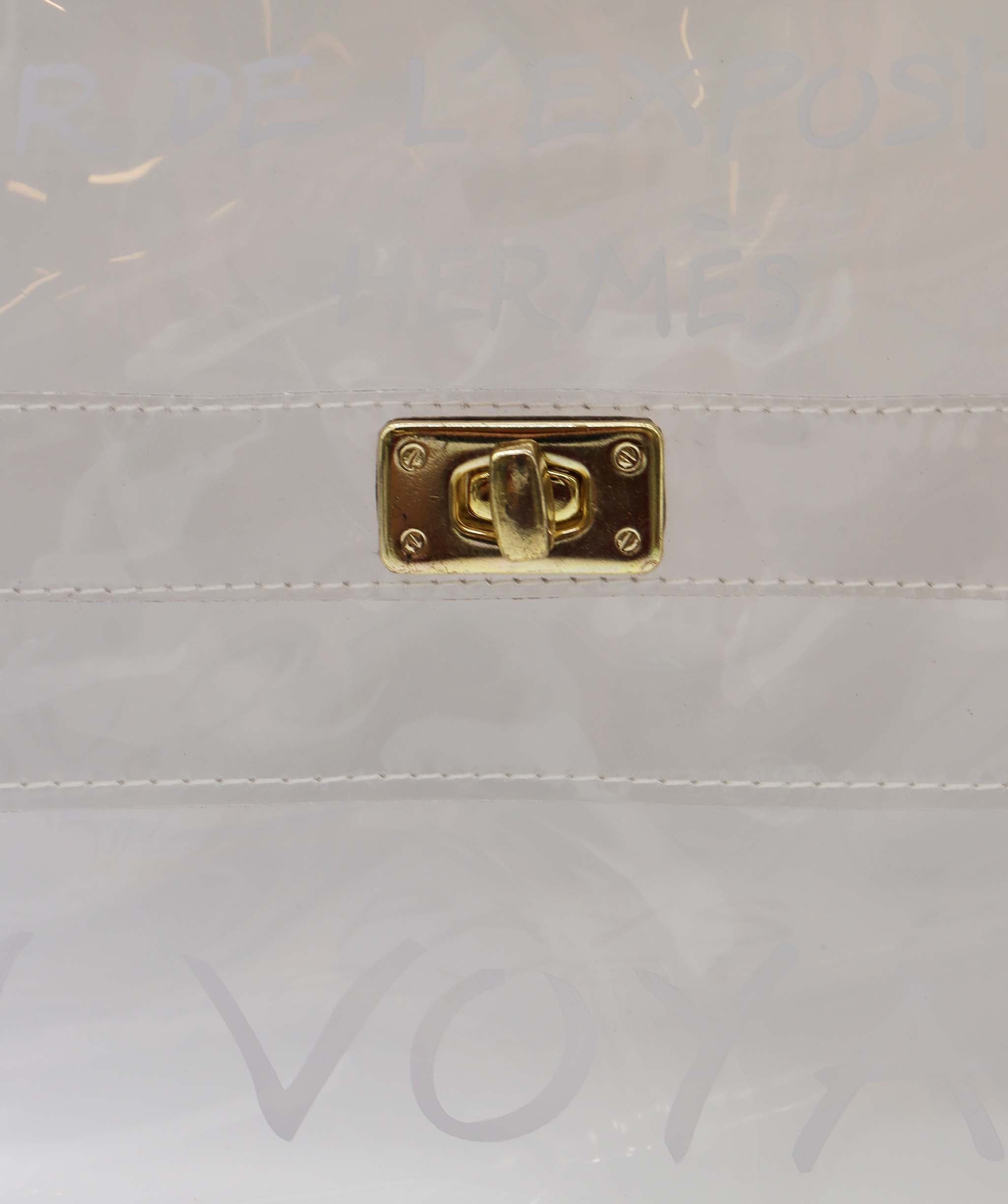 Hermès HERMES KELLY Clear Vinyl white Bag 90245631 DXBS0571