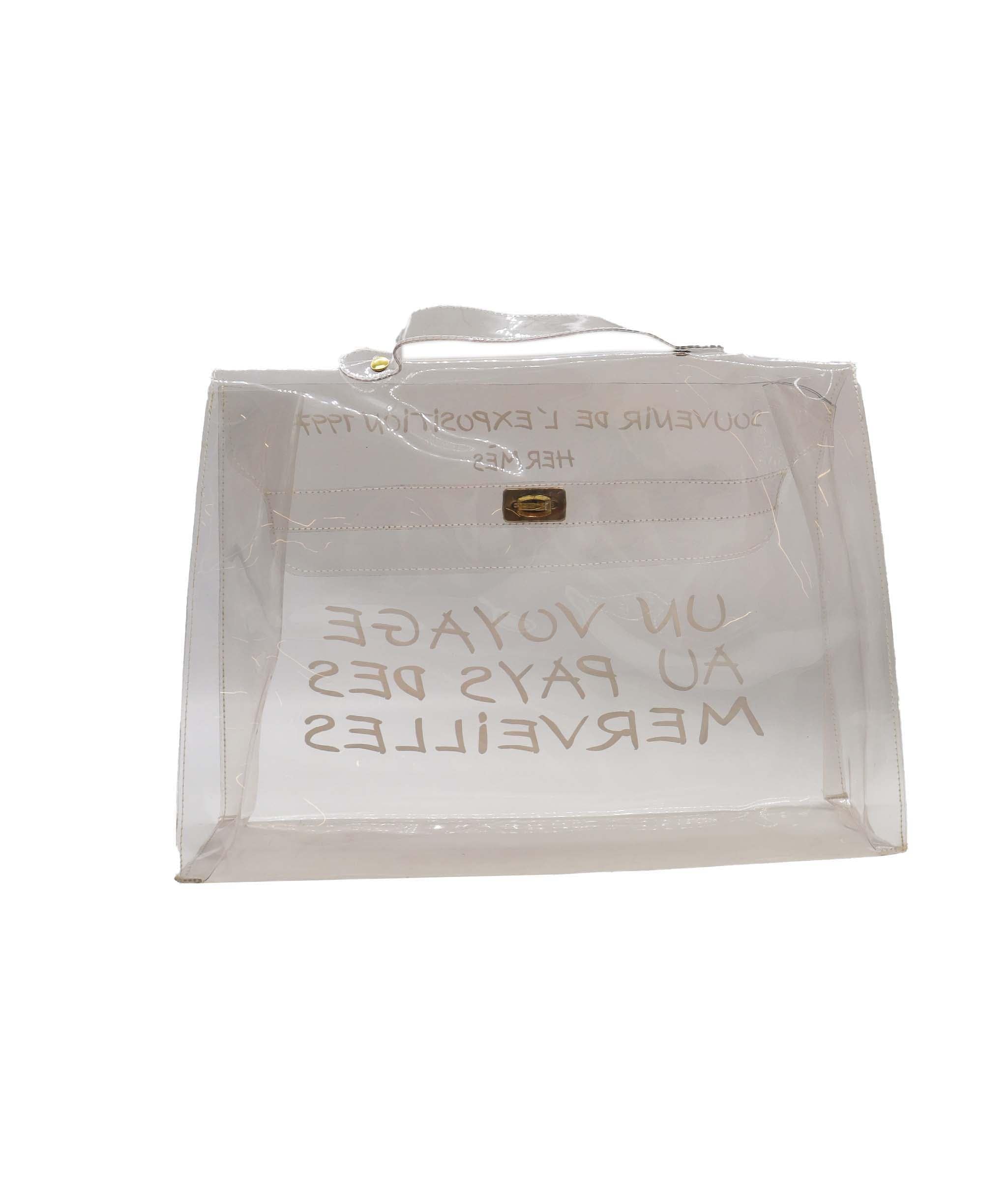 Hermès HERMES KELLY Clear Vinyl white Bag 90245631 DXBS0571