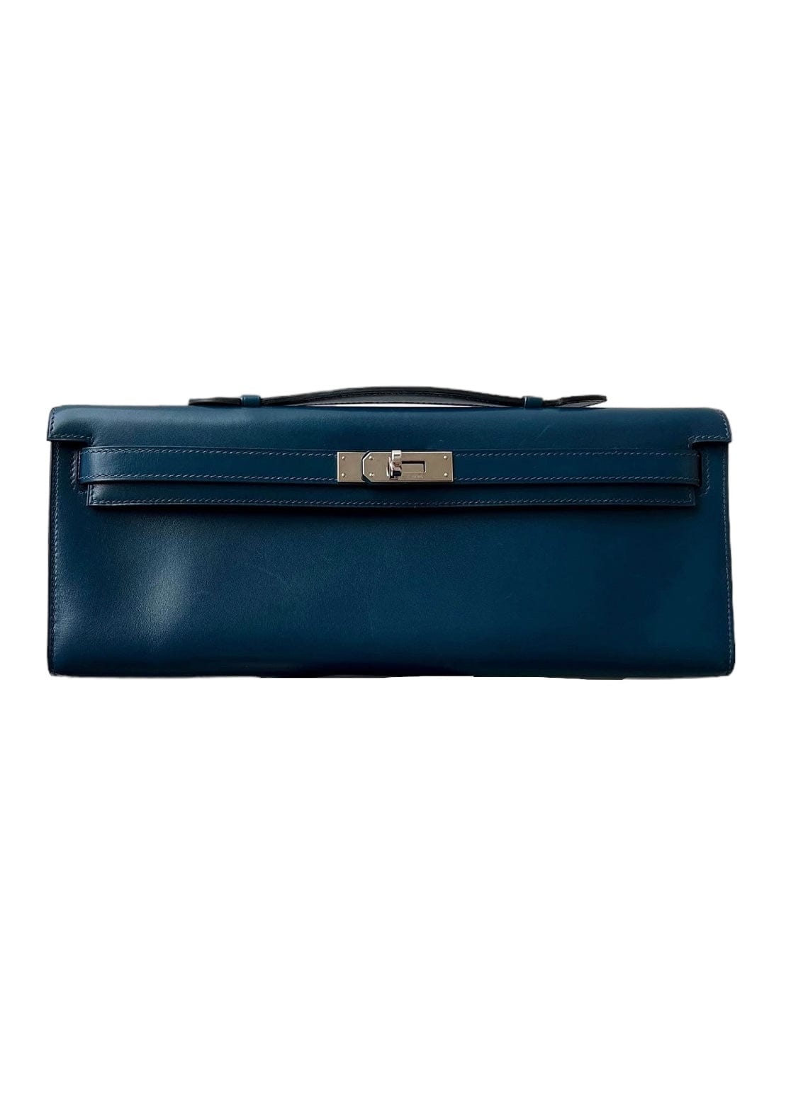 Hermès Hermes Kelly Cut Blue De Prusse PHW #N SYC1148