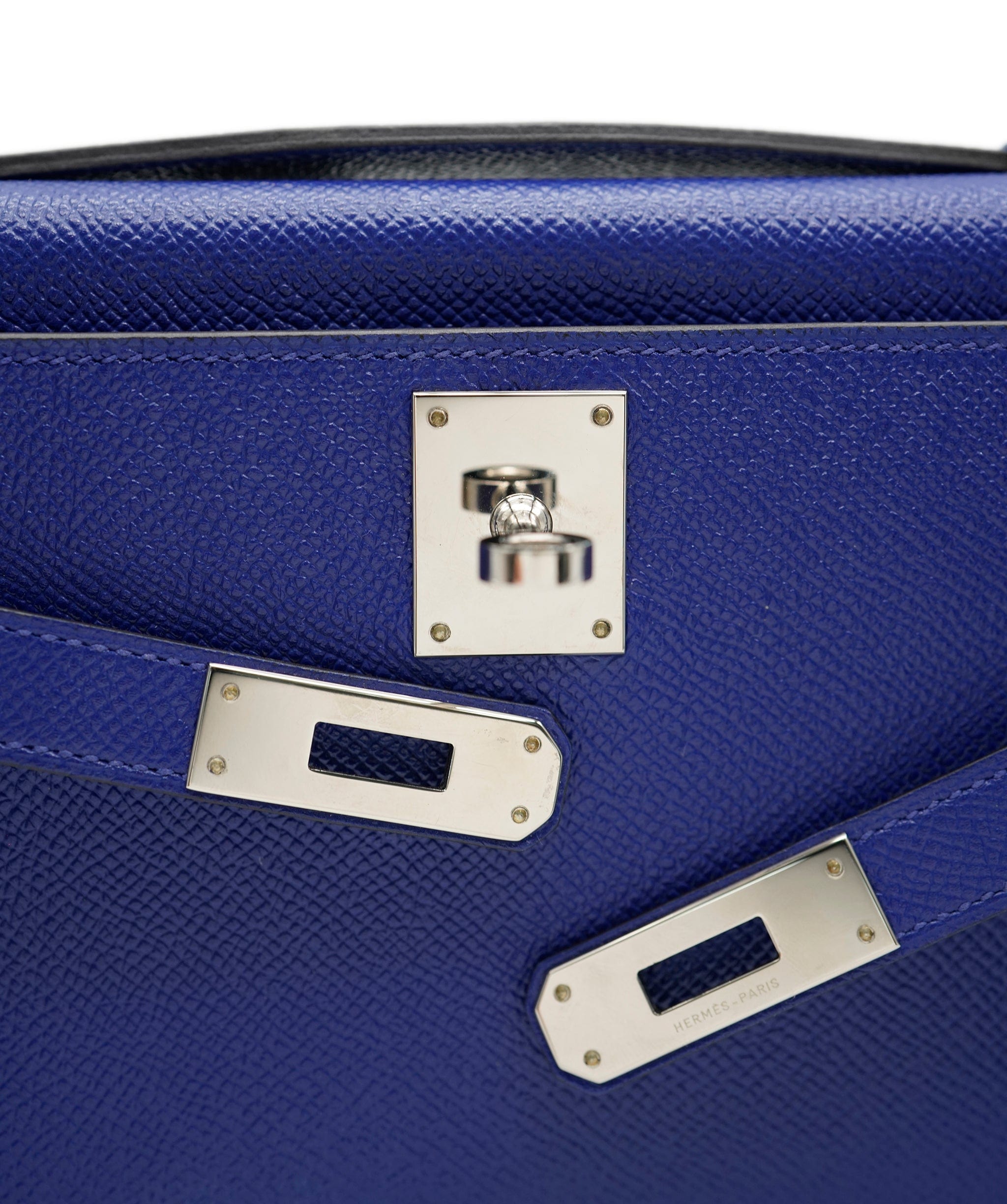 Hermès Hermes Kelly Cut Blue Electric Epsom PHW #R SKL1678