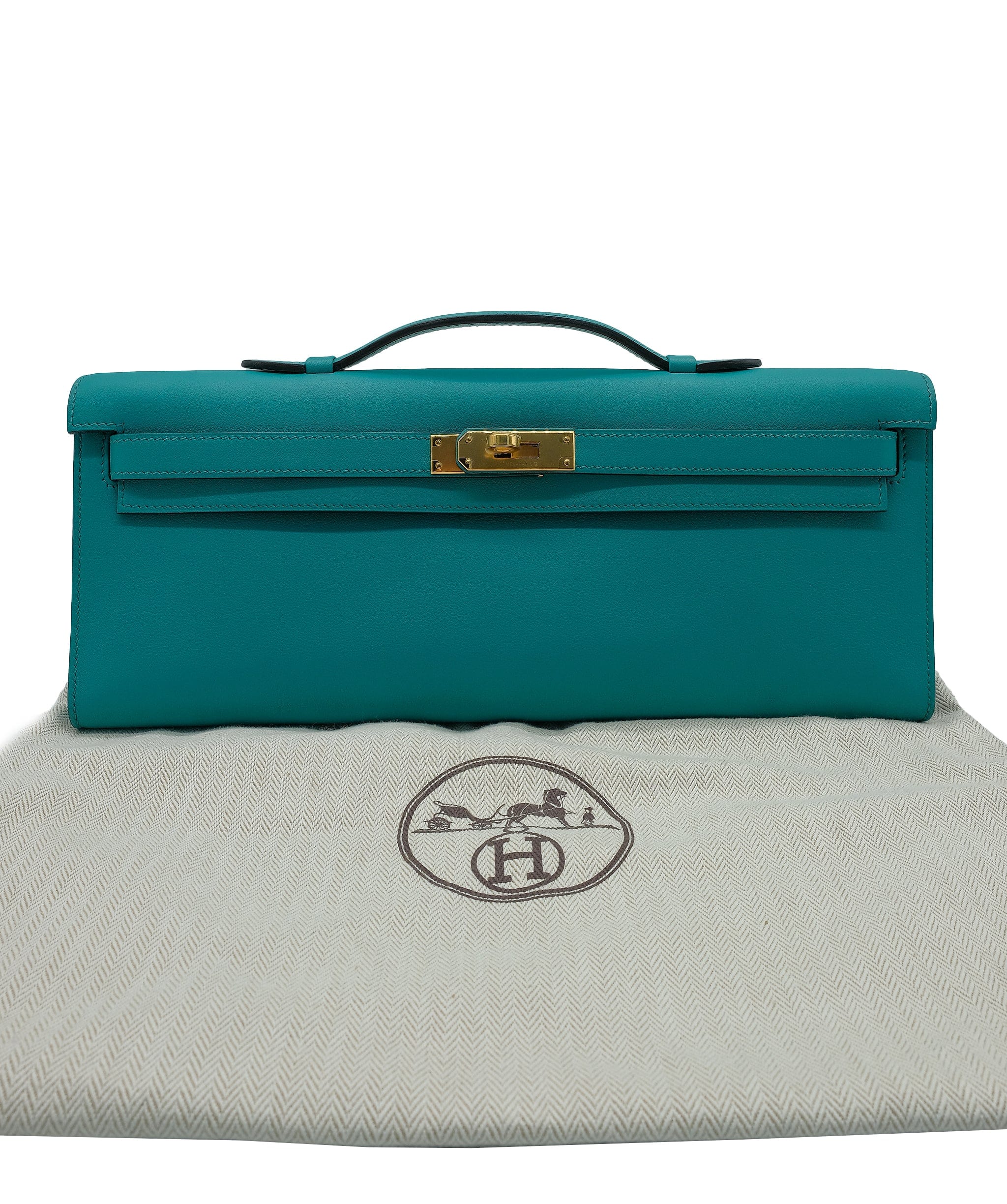 Hermès Hermès Kelly Cut Vert Verone Swift GHW #X SKC1611