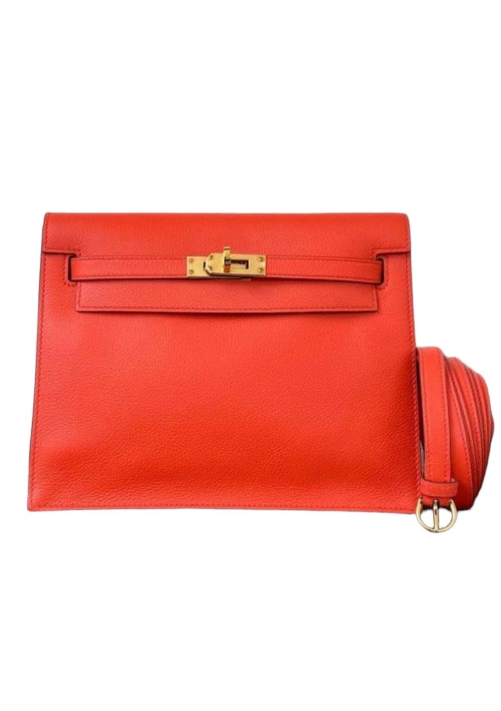 Hermès Hermès Kelly Danse Orange Poppy Evercolour GHW #D SKC1776