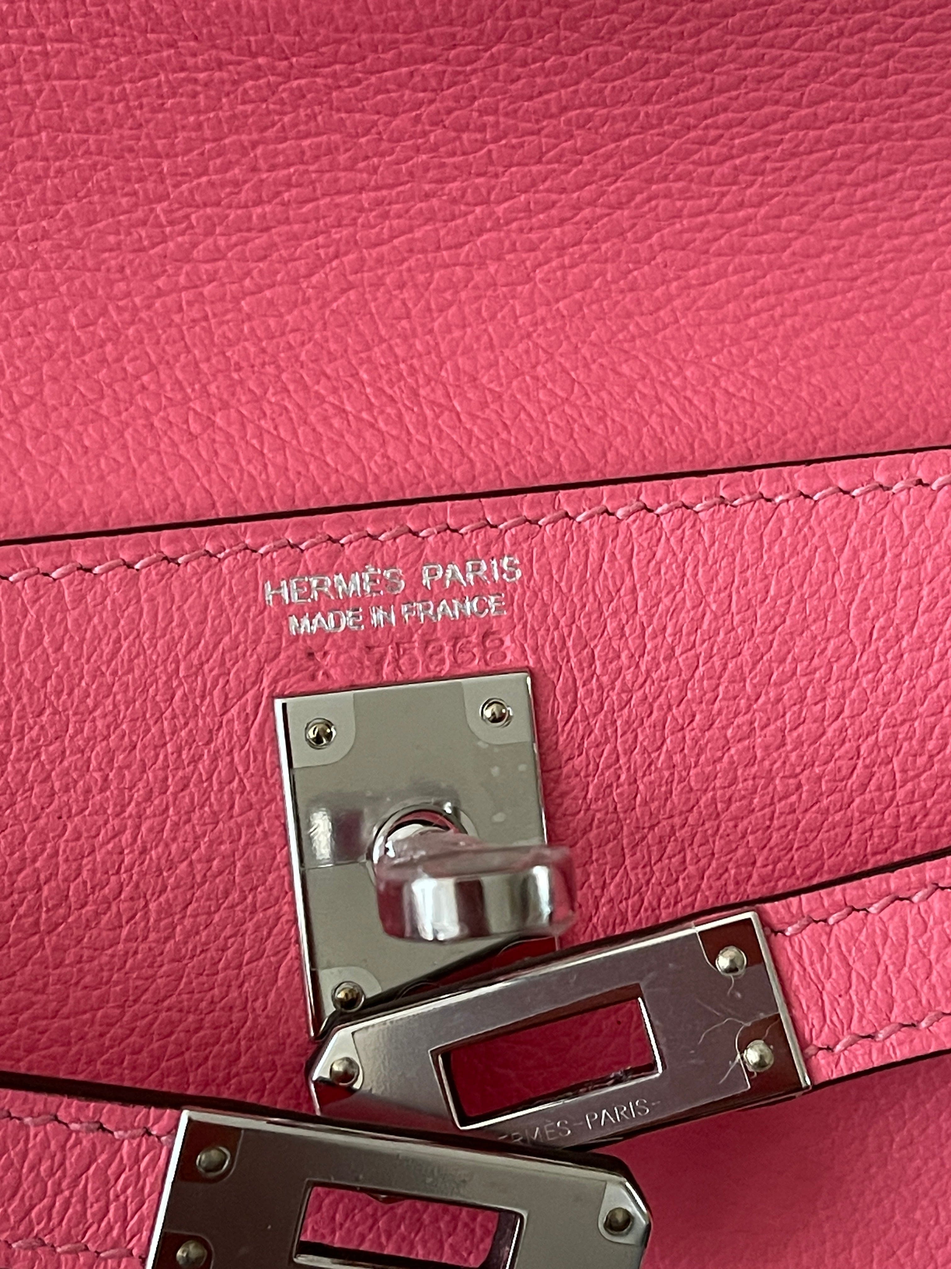 Hermès Hermes Kelly Danse Rose Azalea Swift PHW #U SKC1658