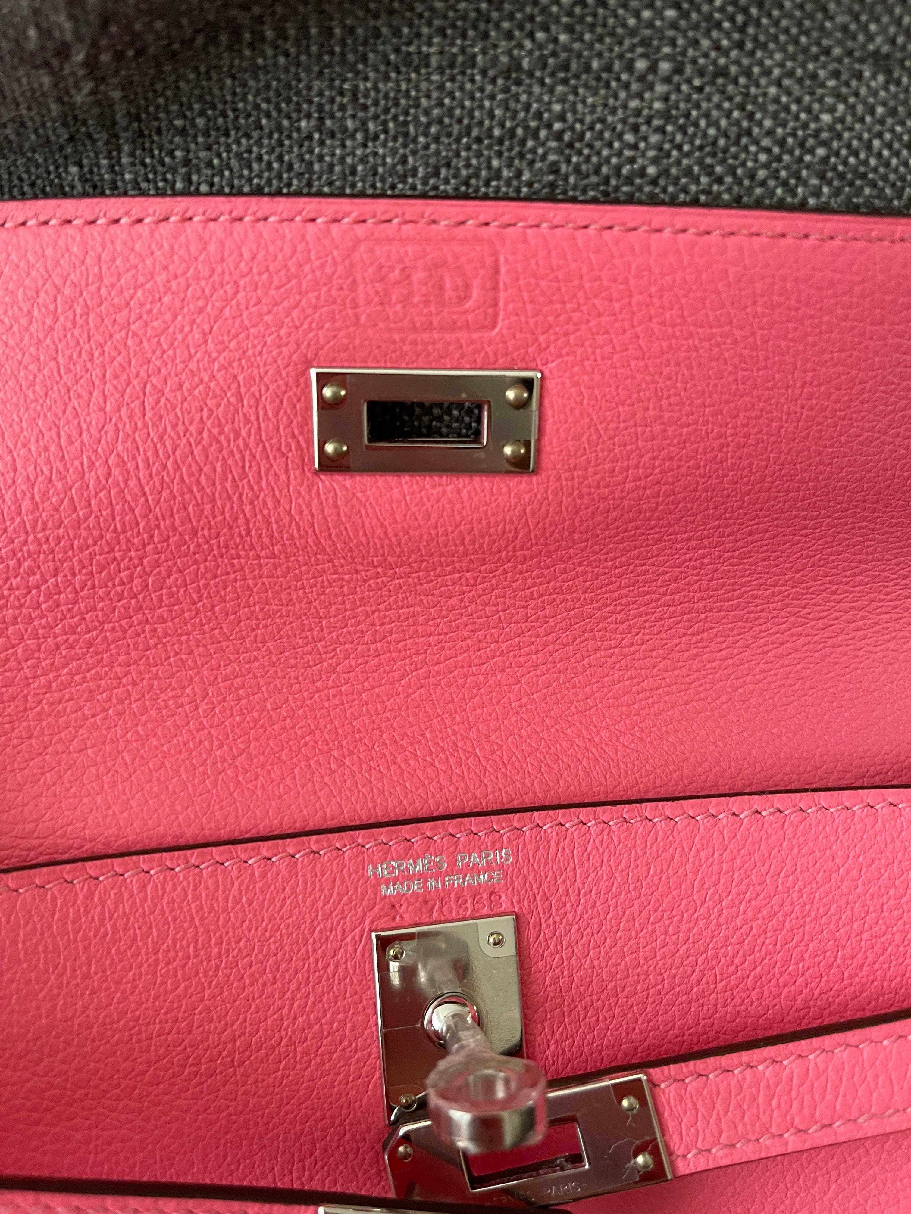 Hermès Hermes Kelly Danse Rose Azalea Swift PHW #U SKC1658