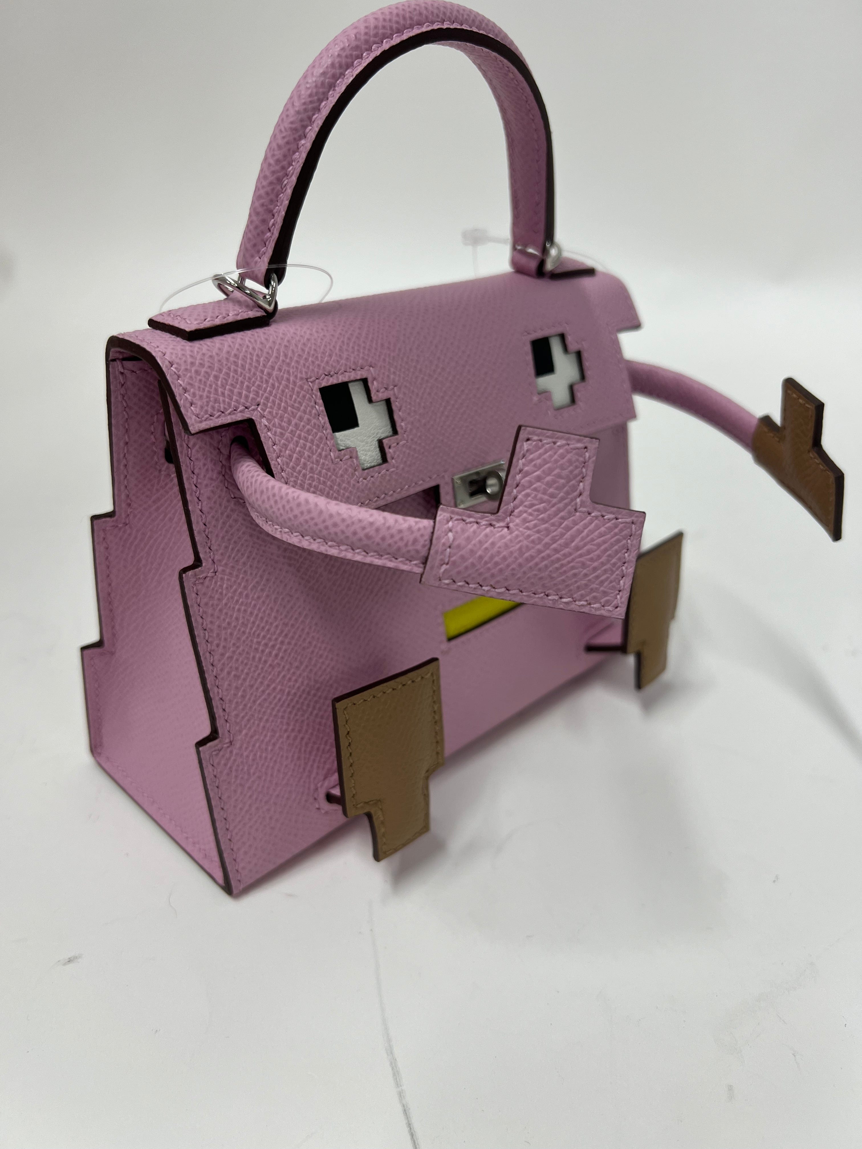 Hermès Hermès Kelly Doll Picto Mauve Sylvester Epsom PHW #B SKCB-096613