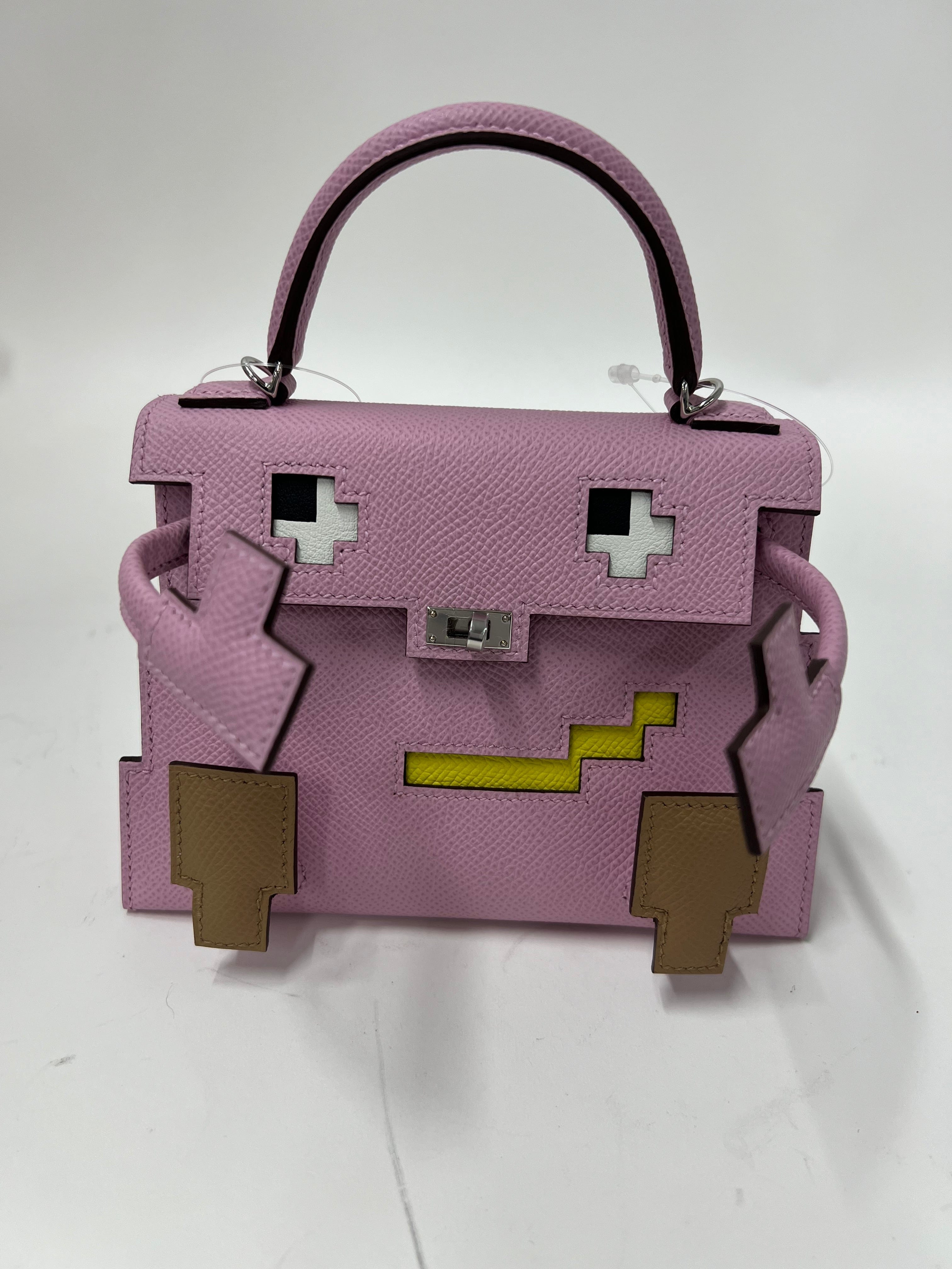 Hermès Hermès Kelly Doll Picto Mauve Sylvester Epsom PHW #B SKCB-096613