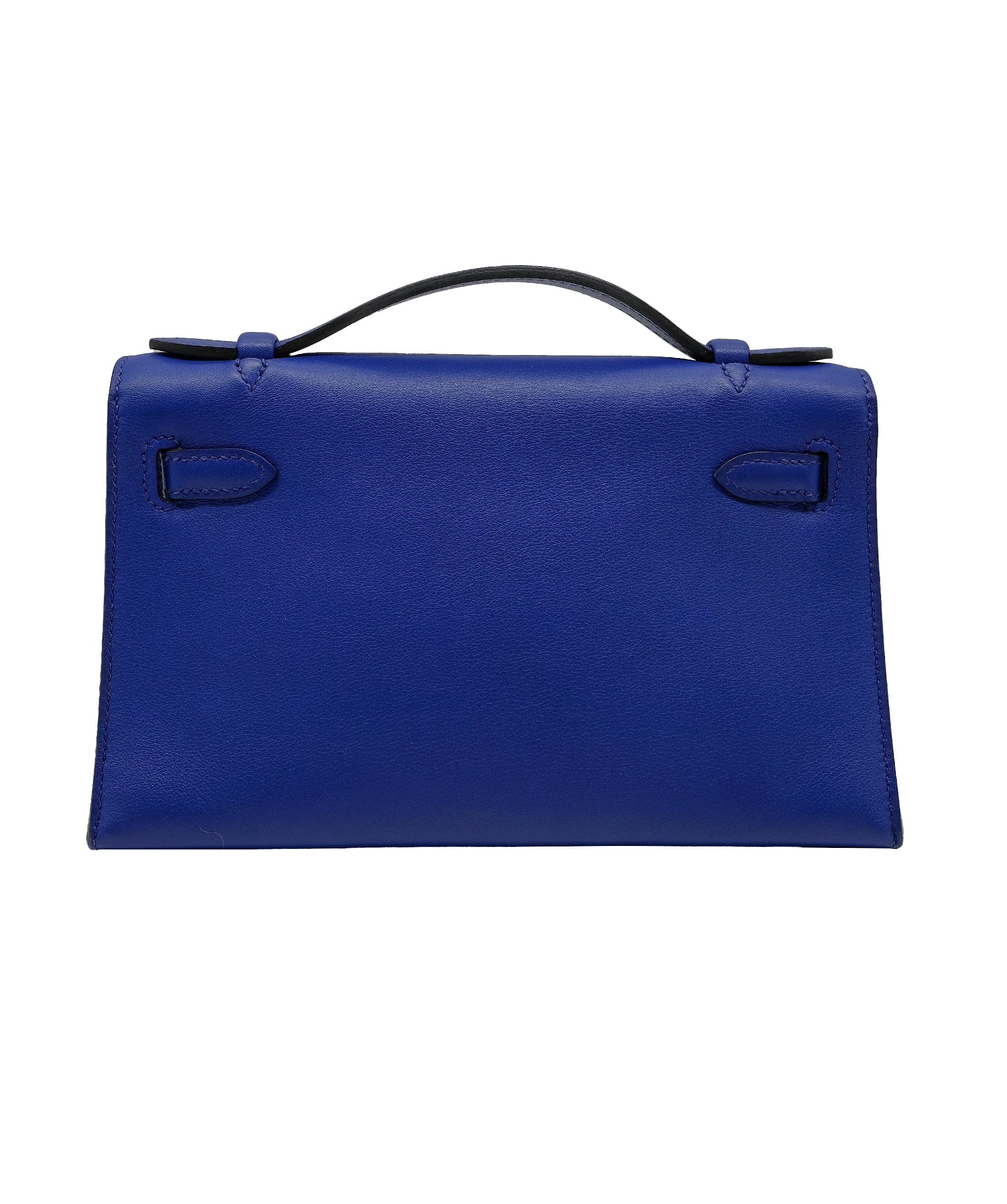 Hermès Hermes Kelly Pochette Blue Electric Swift PHW #O SKC1216