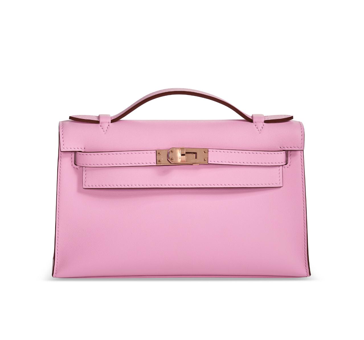 Hermès Hermes Kelly Pochette Mauve Sylvestre Swift RGHW #Z SKCB-099041