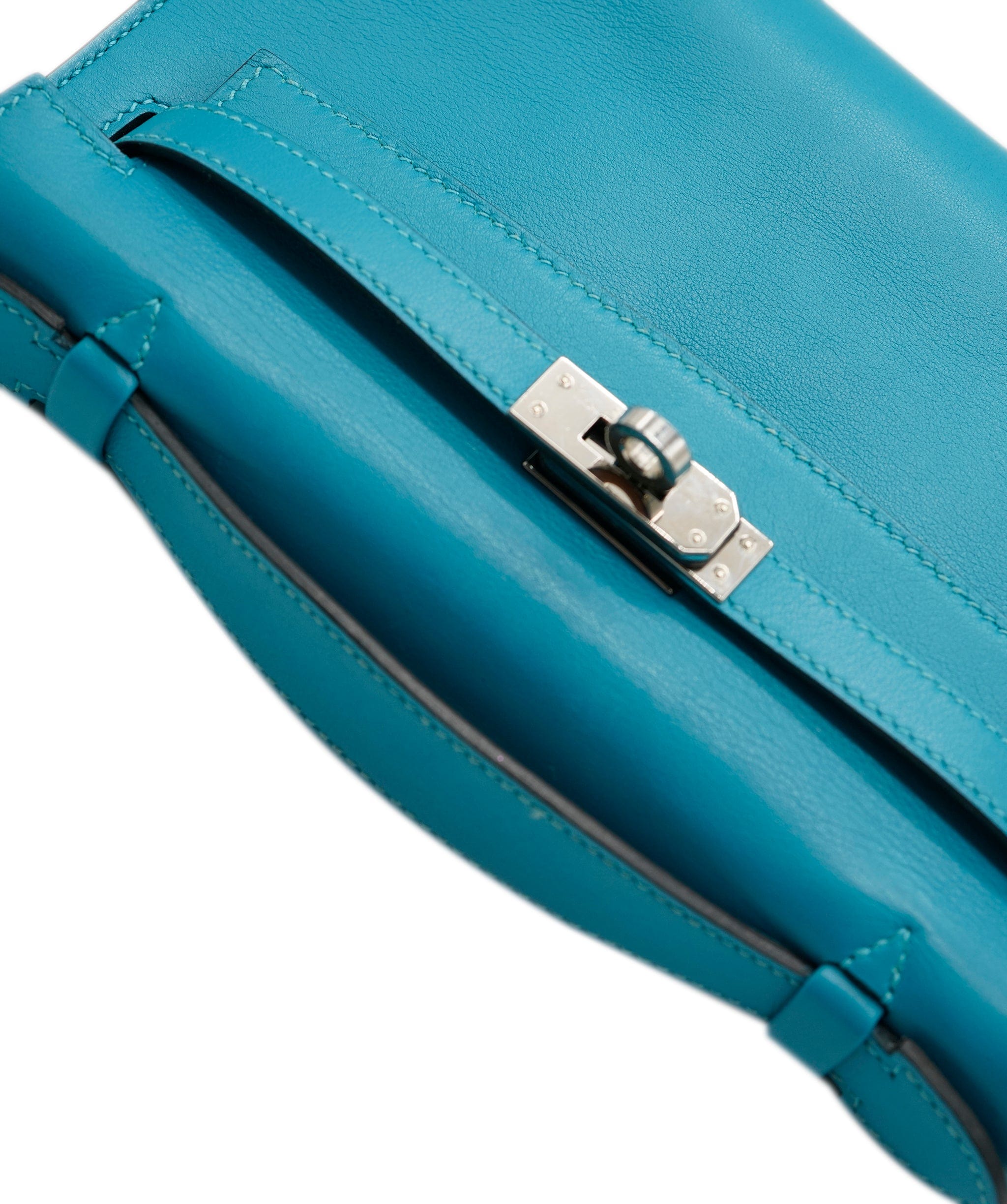 Hermès Hermes Kelly pochette turquoise PHW ASC4975