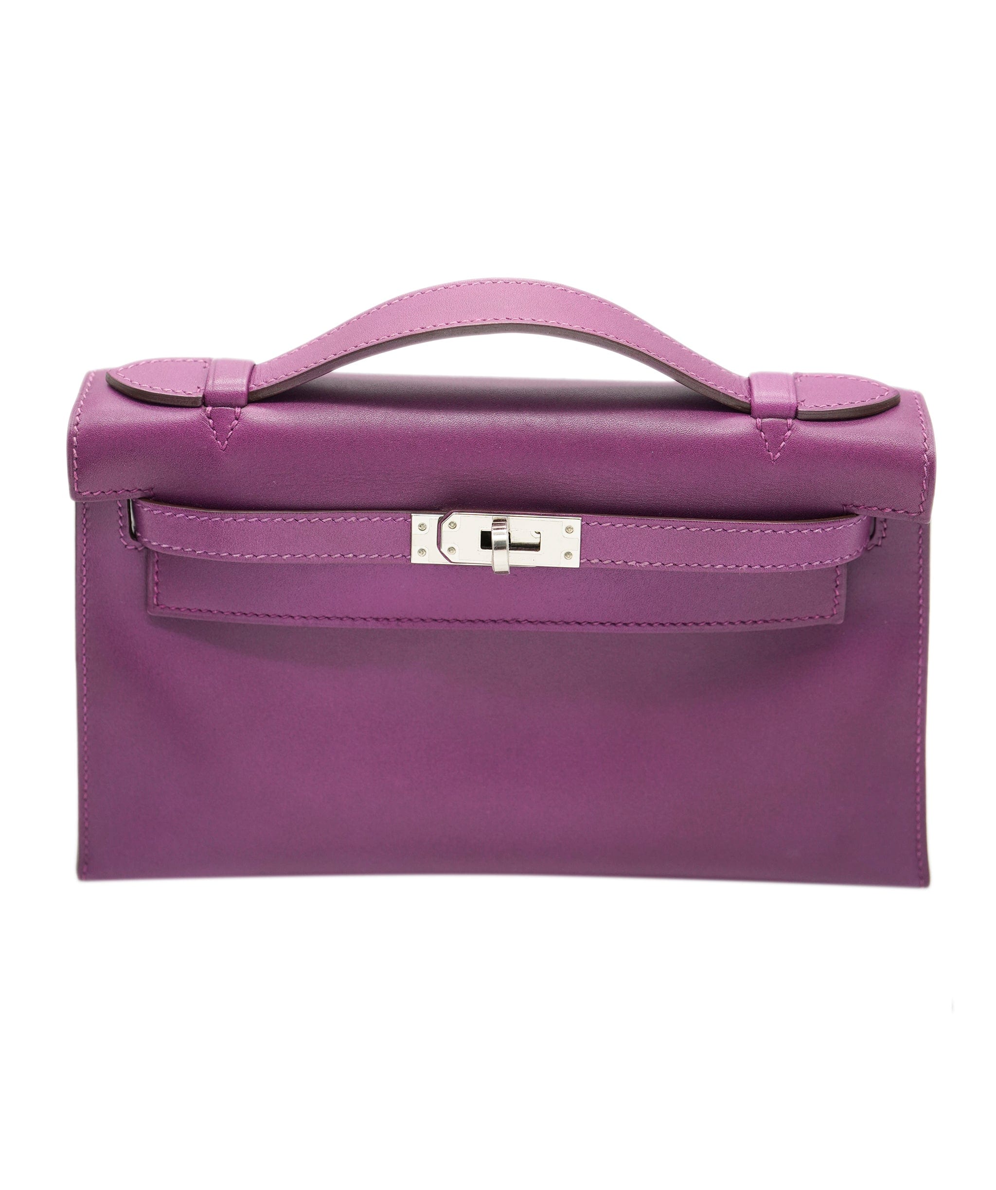 Hermès Hermès Kelly Pochette Violet Tadelakt PHW #M ASL10555