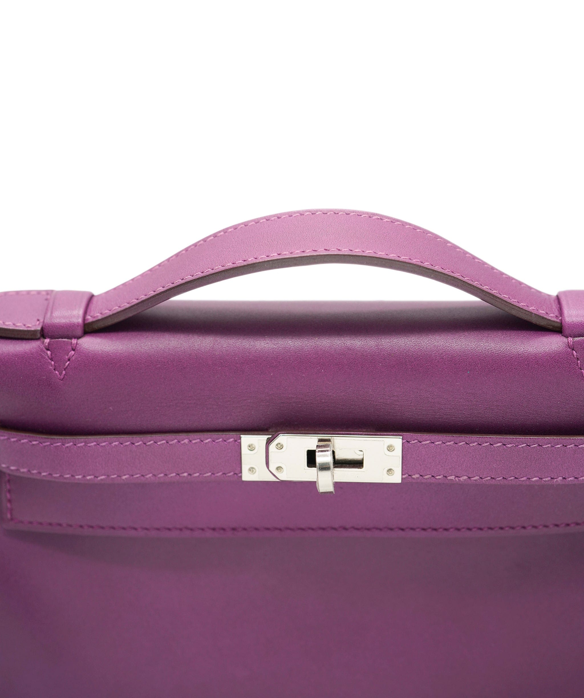 Hermès Hermès Kelly Pochette Violet Tadelakt PHW #M ASL10555