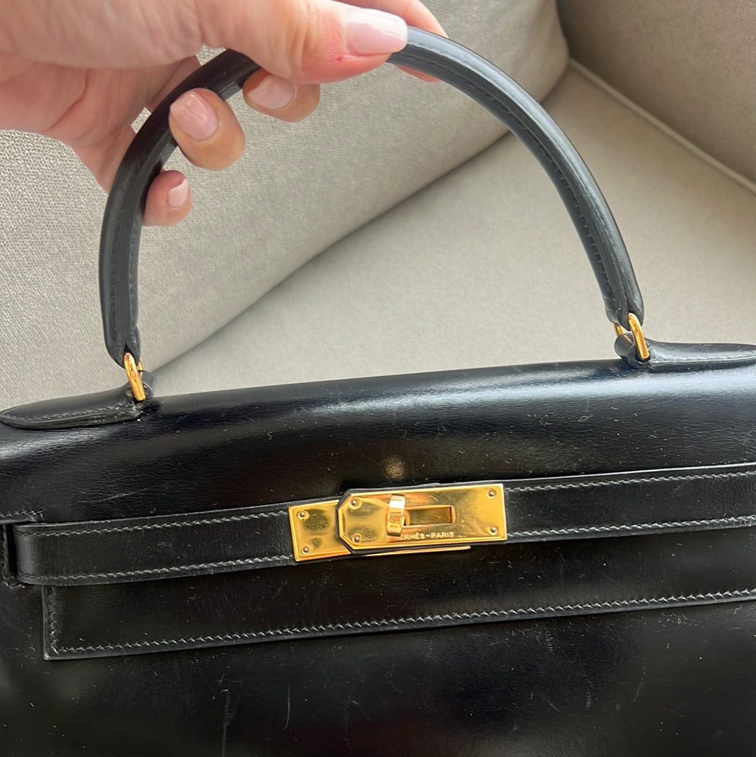 Hermès Hermes Kelly Sellier 28 Ebene Boxcalf GHW #i ASL8701