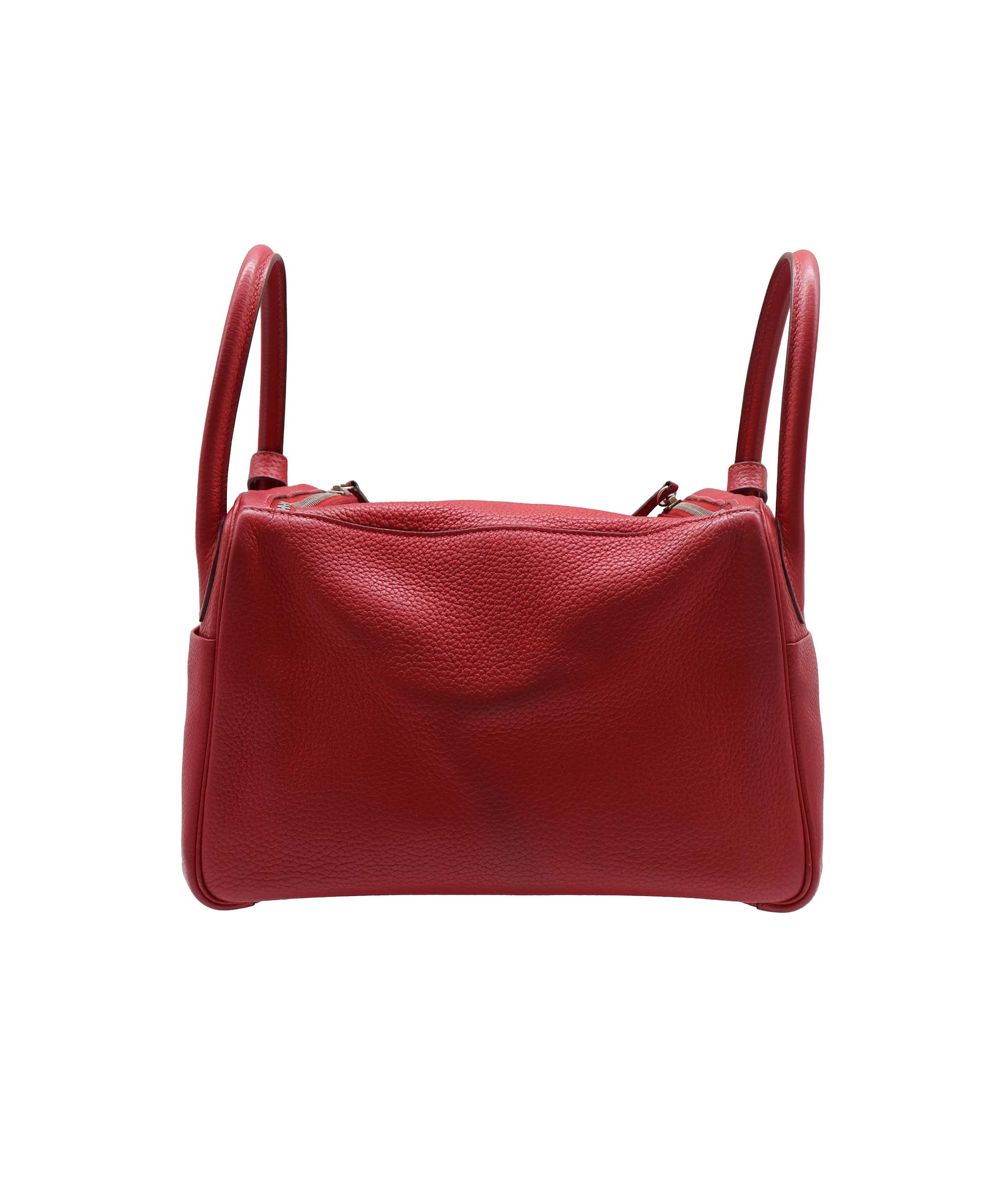 Hermès Hermes Lindy 30 Rouge Clemence PHW #T DXBA0068