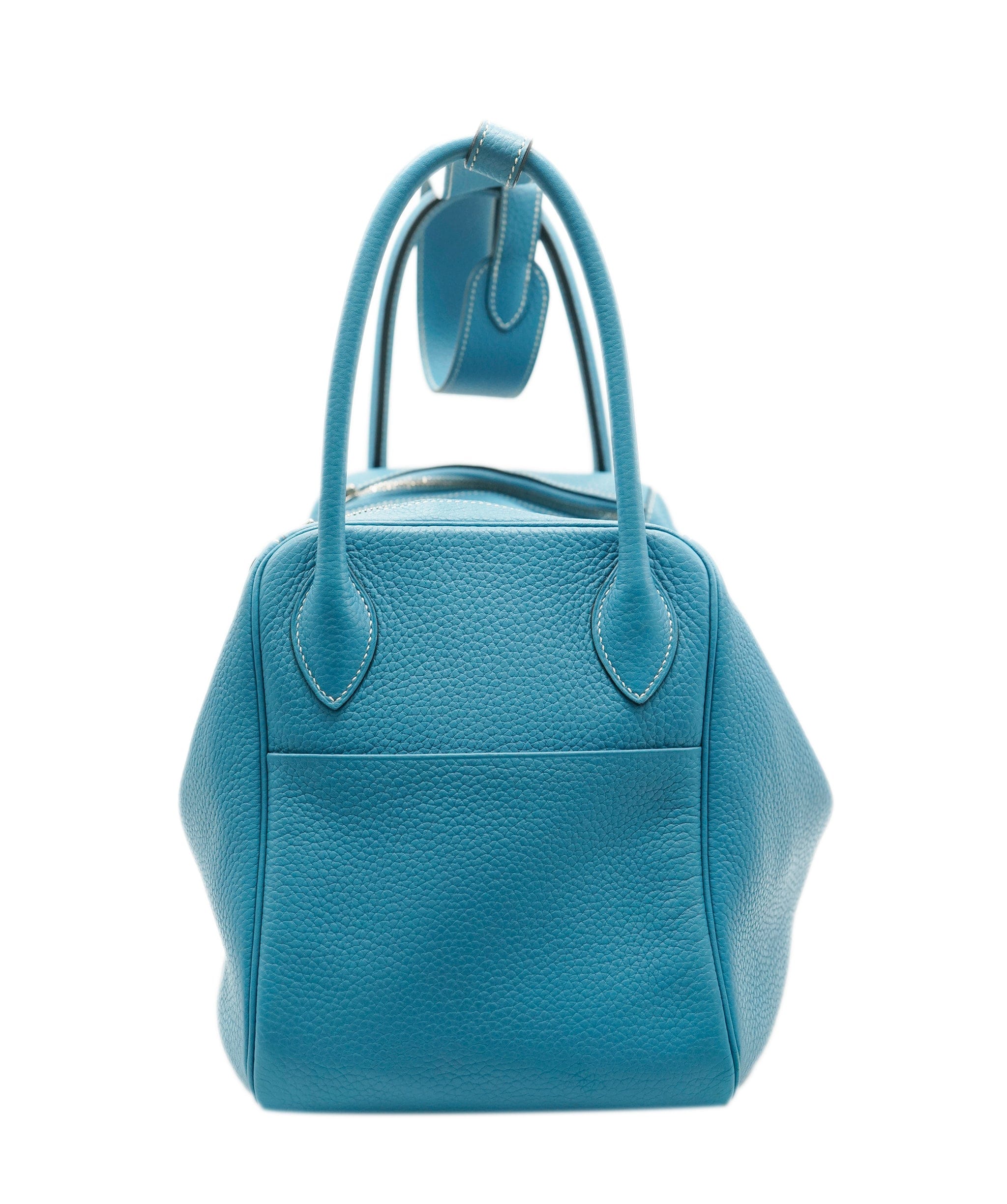 Hermès Hermes Lindy 34 Blue Jean Clemence PHW #R ASL10548