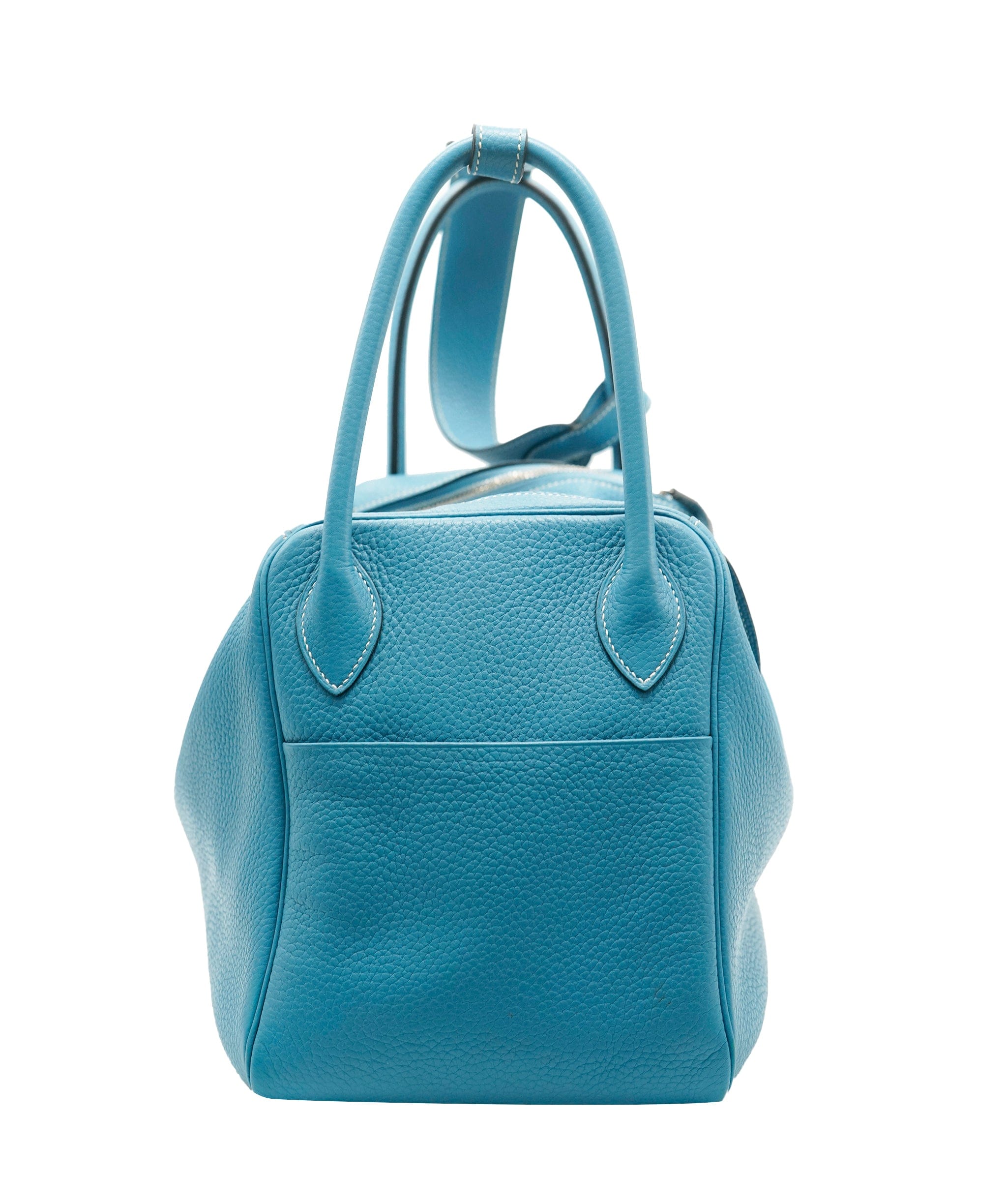 Hermès Hermes Lindy 34 Blue Jean Clemence PHW #R ASL10548