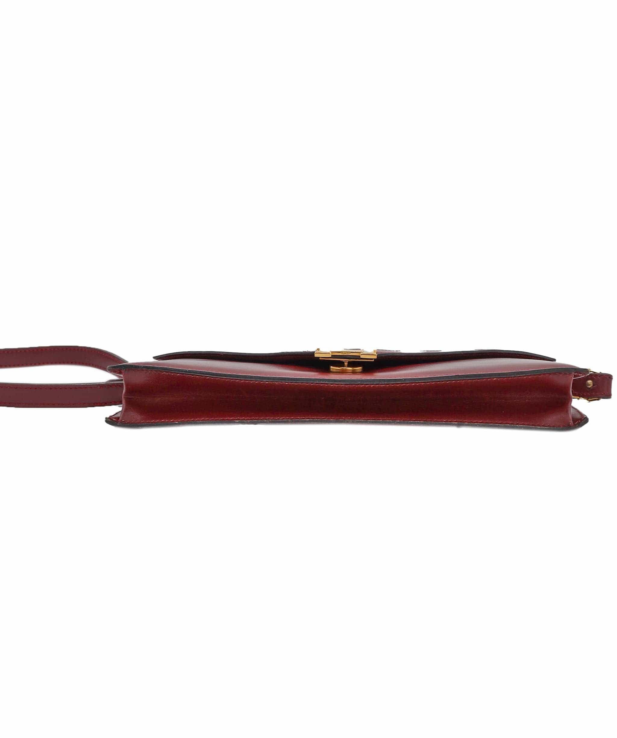 Hermès HERMES Lydie 2way Shoulder Clutch Bag Rouge H Box Calf 〇G  DXBS0937