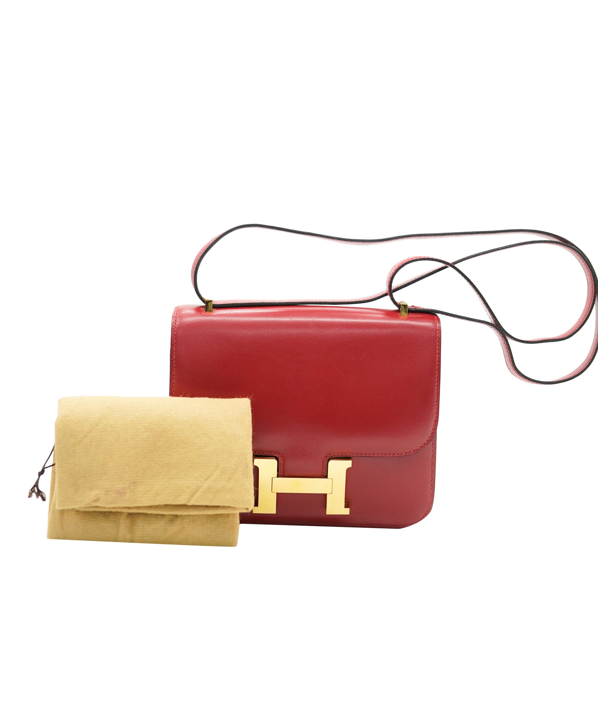 Hermès Hermes Mini Constance 18 Rouge Vif Box calf Shoulder bag DBXS0036