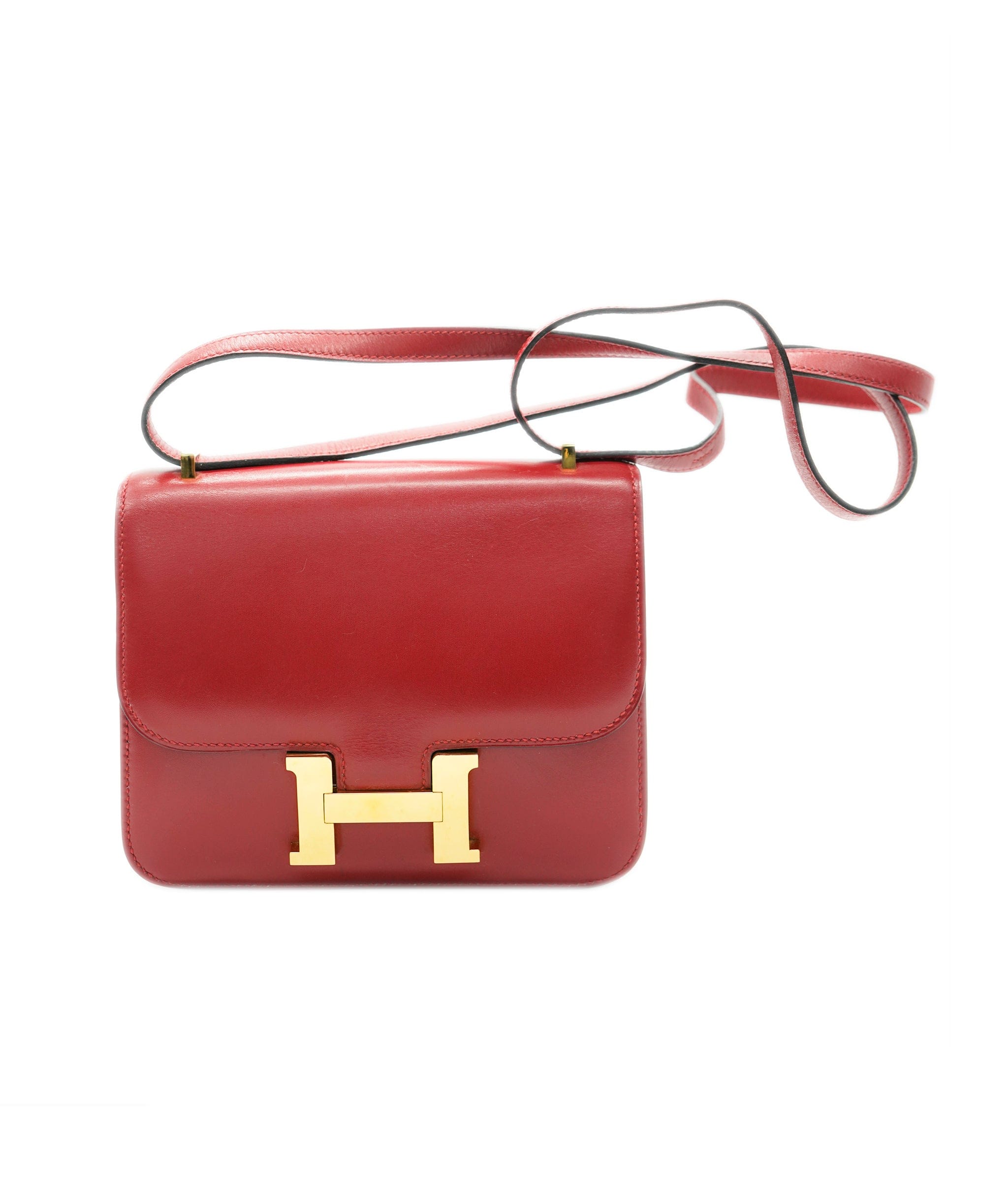 Hermès Hermes Mini Constance 18 Rouge Vif Box calf Shoulder bag DBXS0036