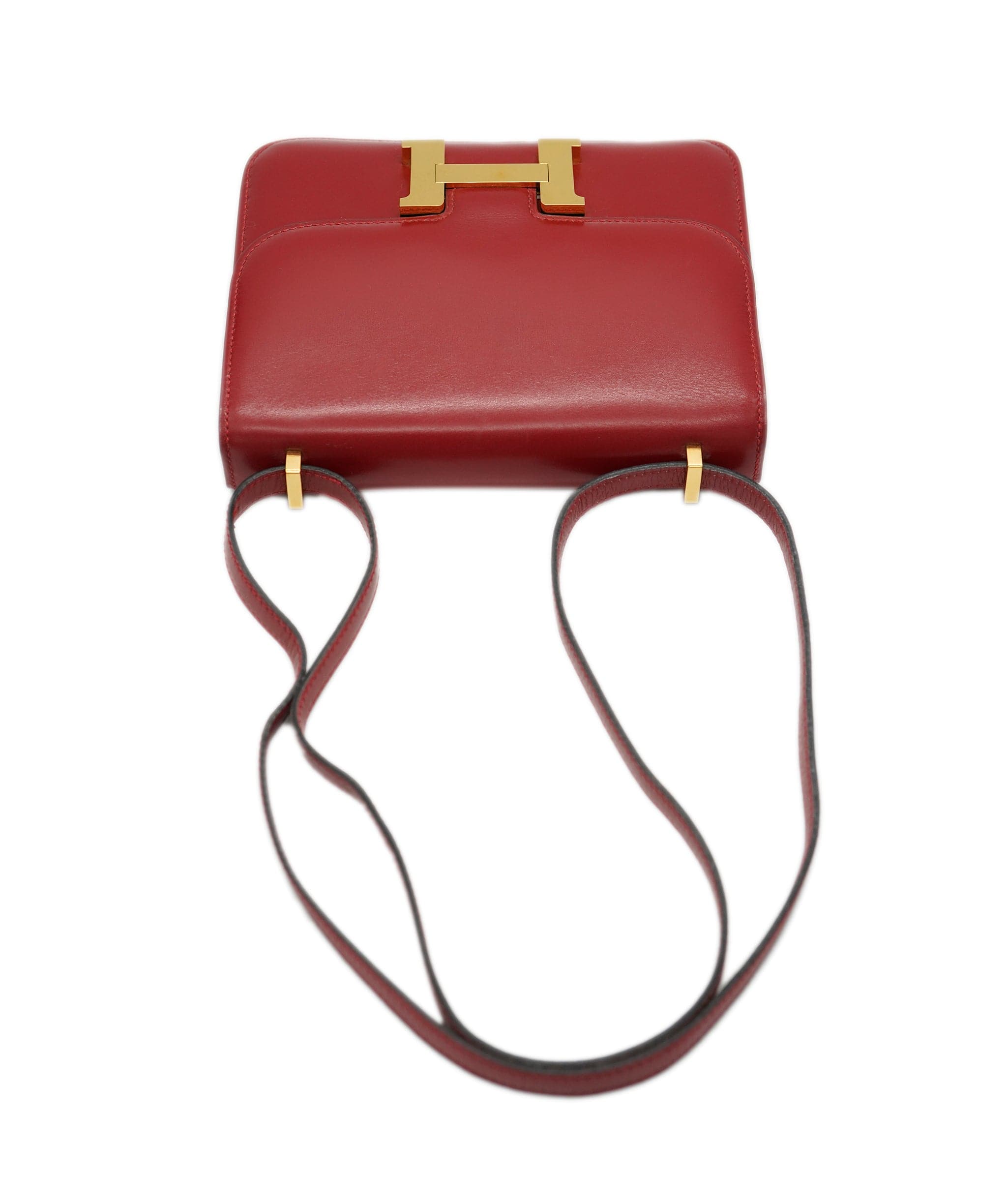 Hermès Hermes Mini Constance 18 Rouge Vif Box calf Shoulder bag DBXS0036