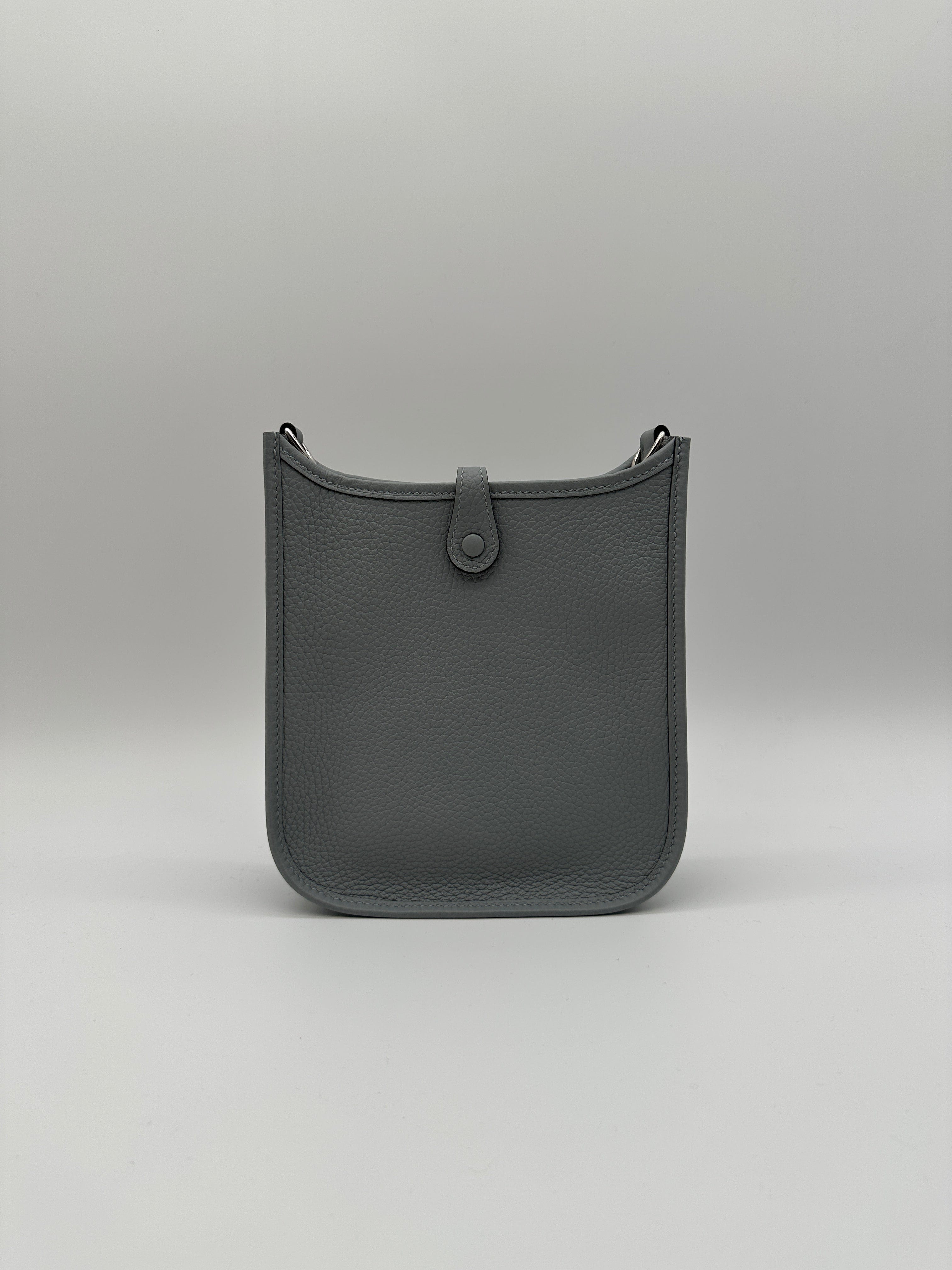Hermès Hermès Mini Evelyne Gris Pantin Taurillon Clemence Palladium Hardware