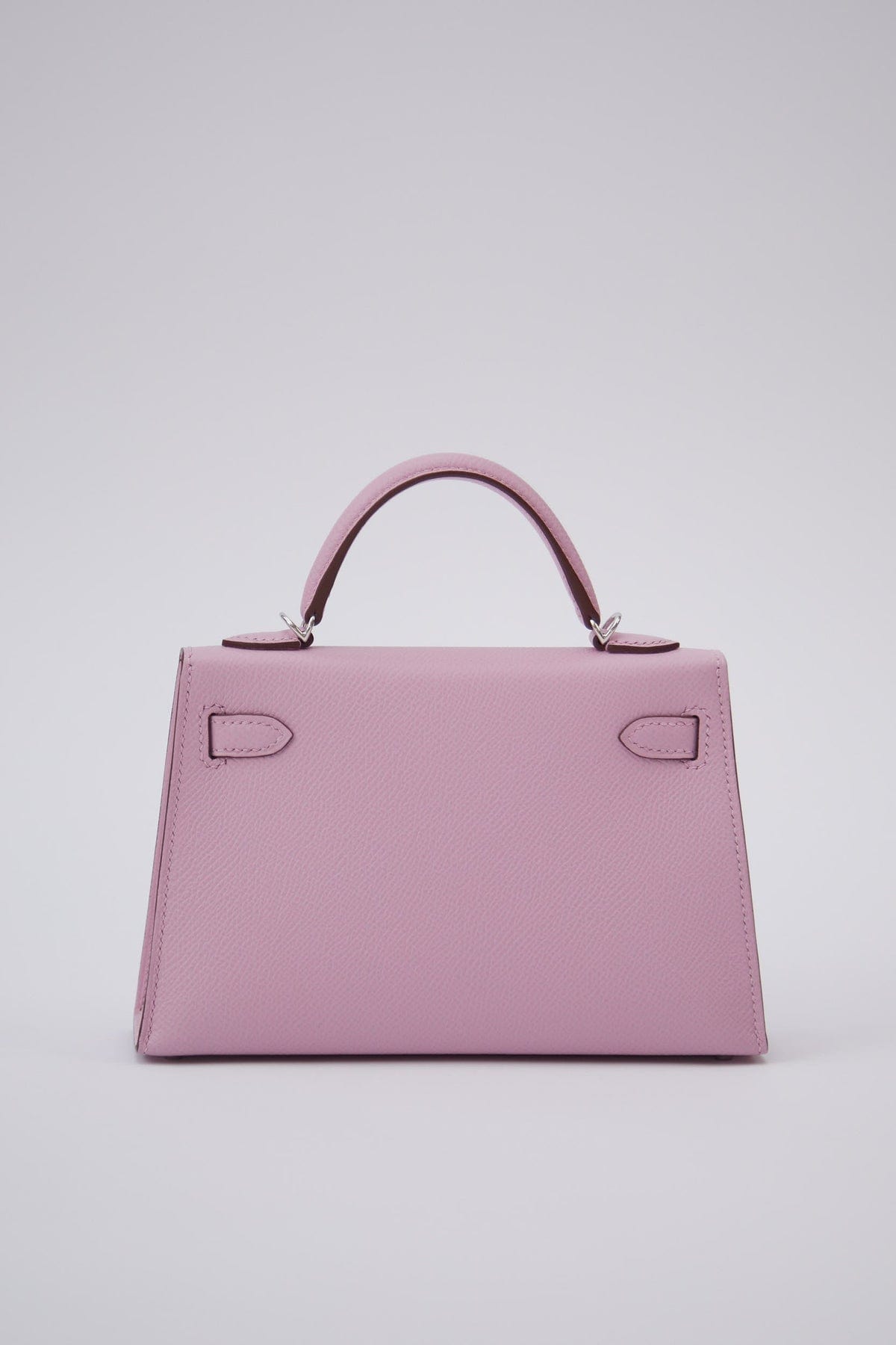 Hermès HERMÈS MINI KELLY || 20CM MAUVE SYLVESTER Epsom Leather with Palladium Hardware