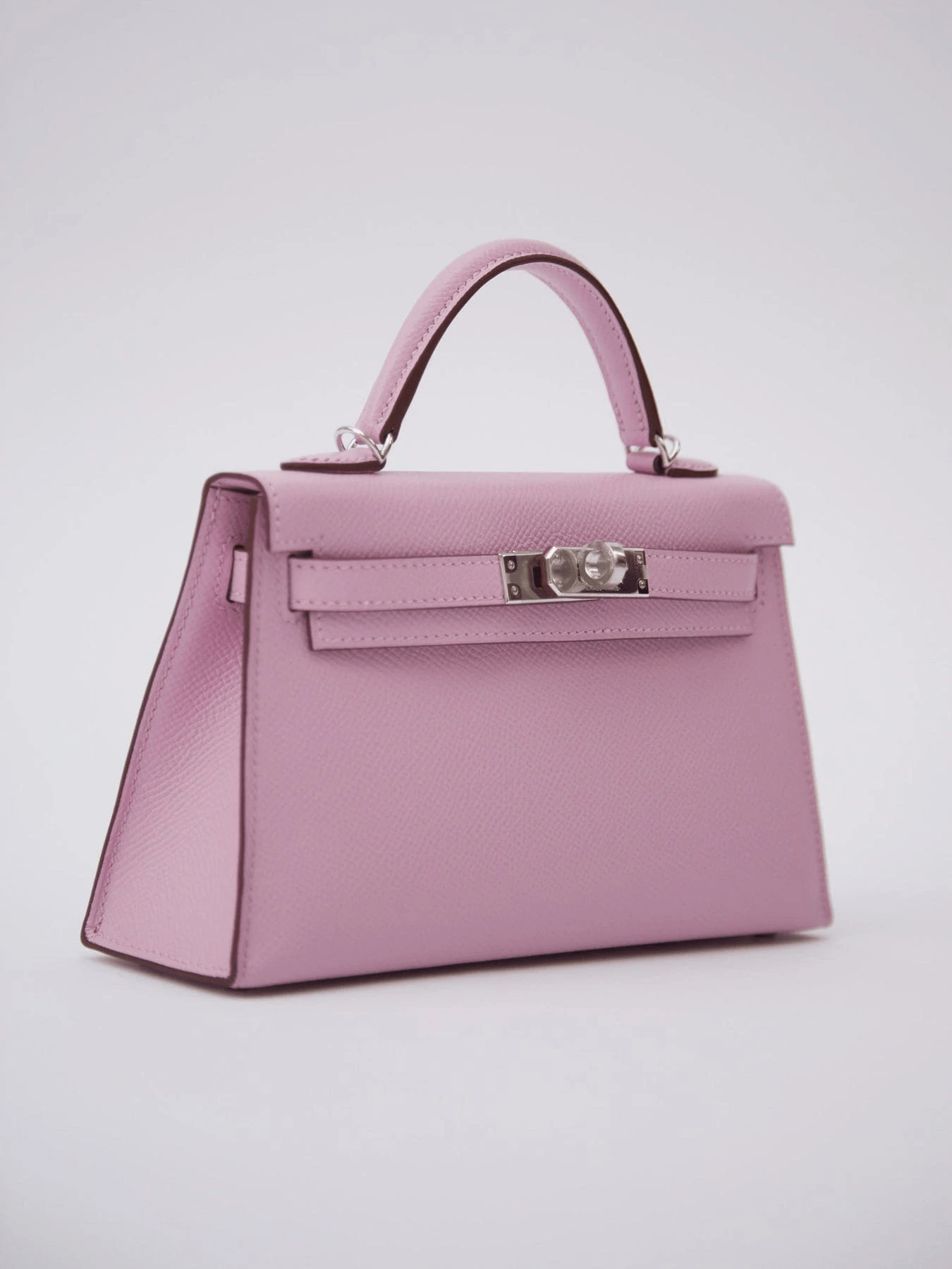 Hermès HERMÈS MINI KELLY || 20CM MAUVE SYLVESTER Epsom Leather with Palladium Hardware