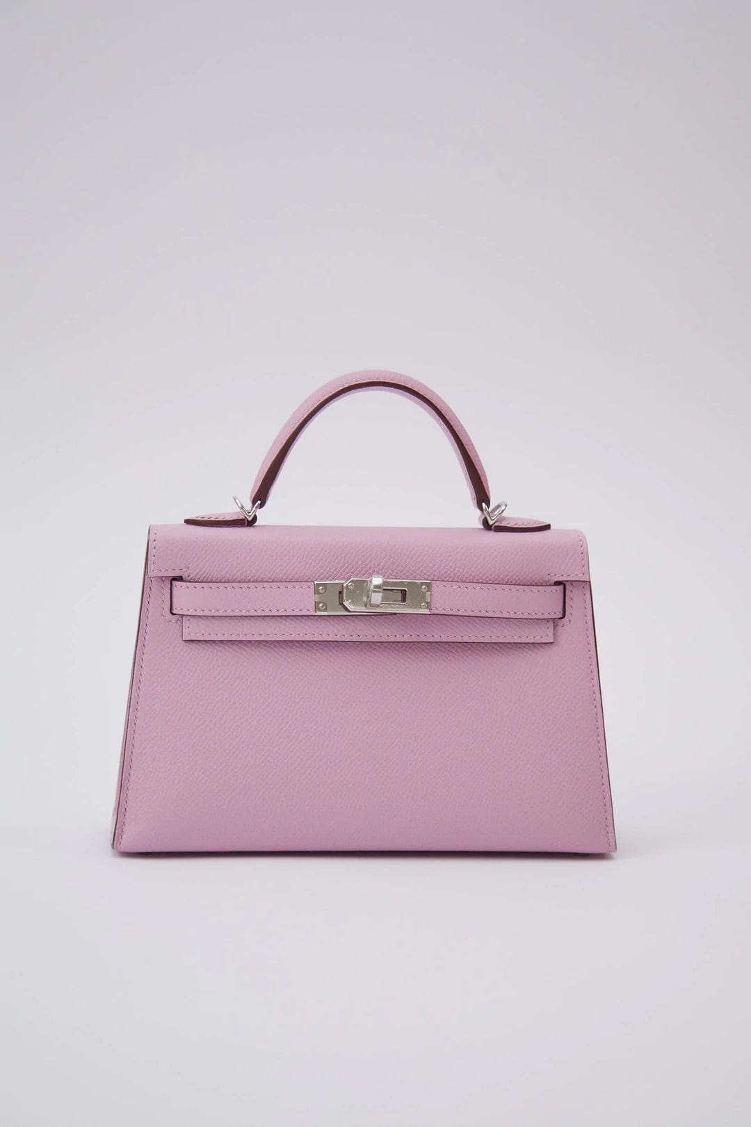 Hermès HERMÈS MINI KELLY || 20CM MAUVE SYLVESTER Epsom Leather with Palladium Hardware