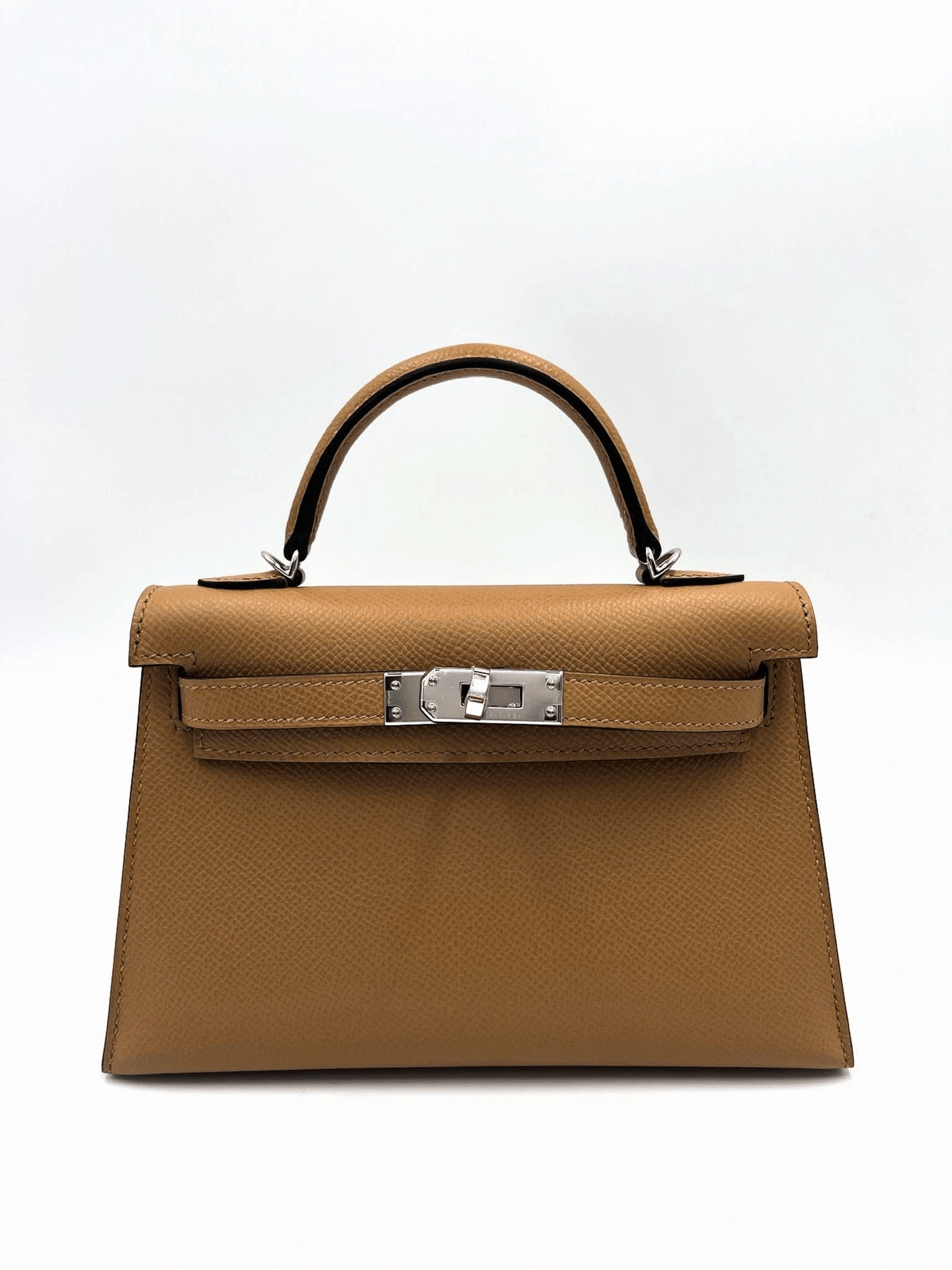 Hermès HERMÈS MINI KELLY II 20CM CHAI Epsom Leather with Palladium Hardware