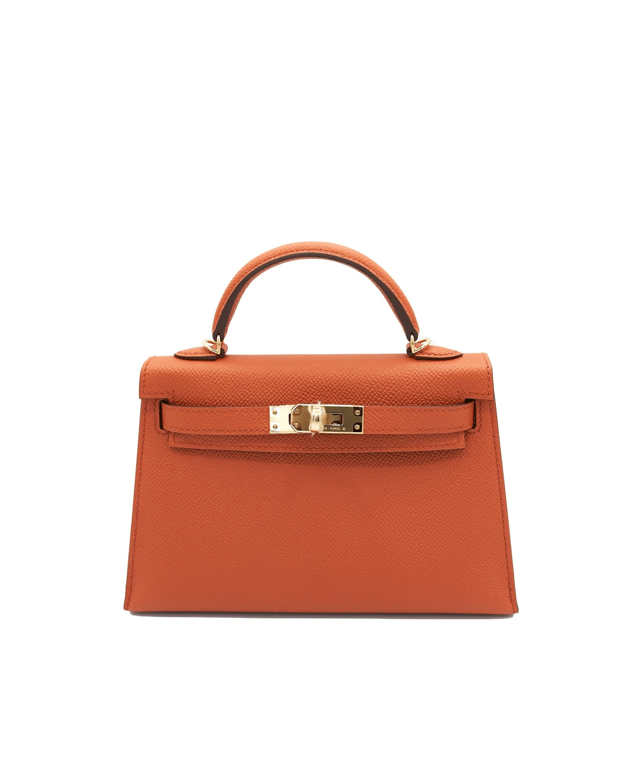 Hermès HERMÈS MINI KELLY II 20CM TERRE BATTUE Epsom Leather with Gold Hardware