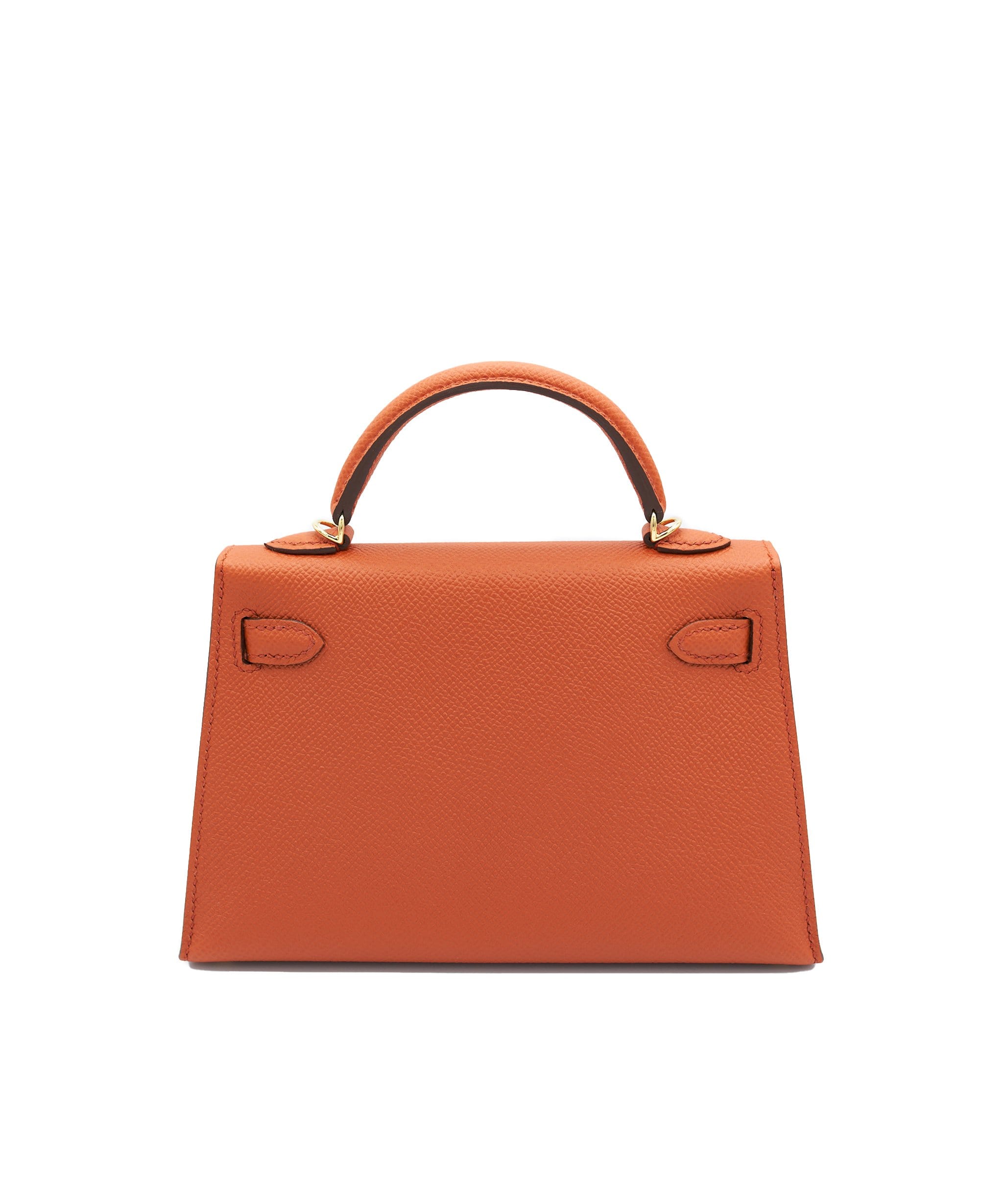 Hermès HERMÈS MINI KELLY II 20CM TERRE BATTUE Epsom Leather with Gold Hardware