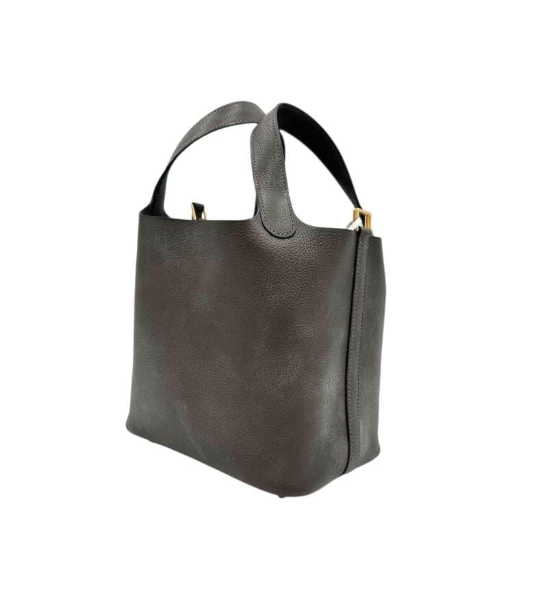 Hermès Hermès Picotin 18 Ebene in Barenia Fauborg Gold hardware SYC86CT