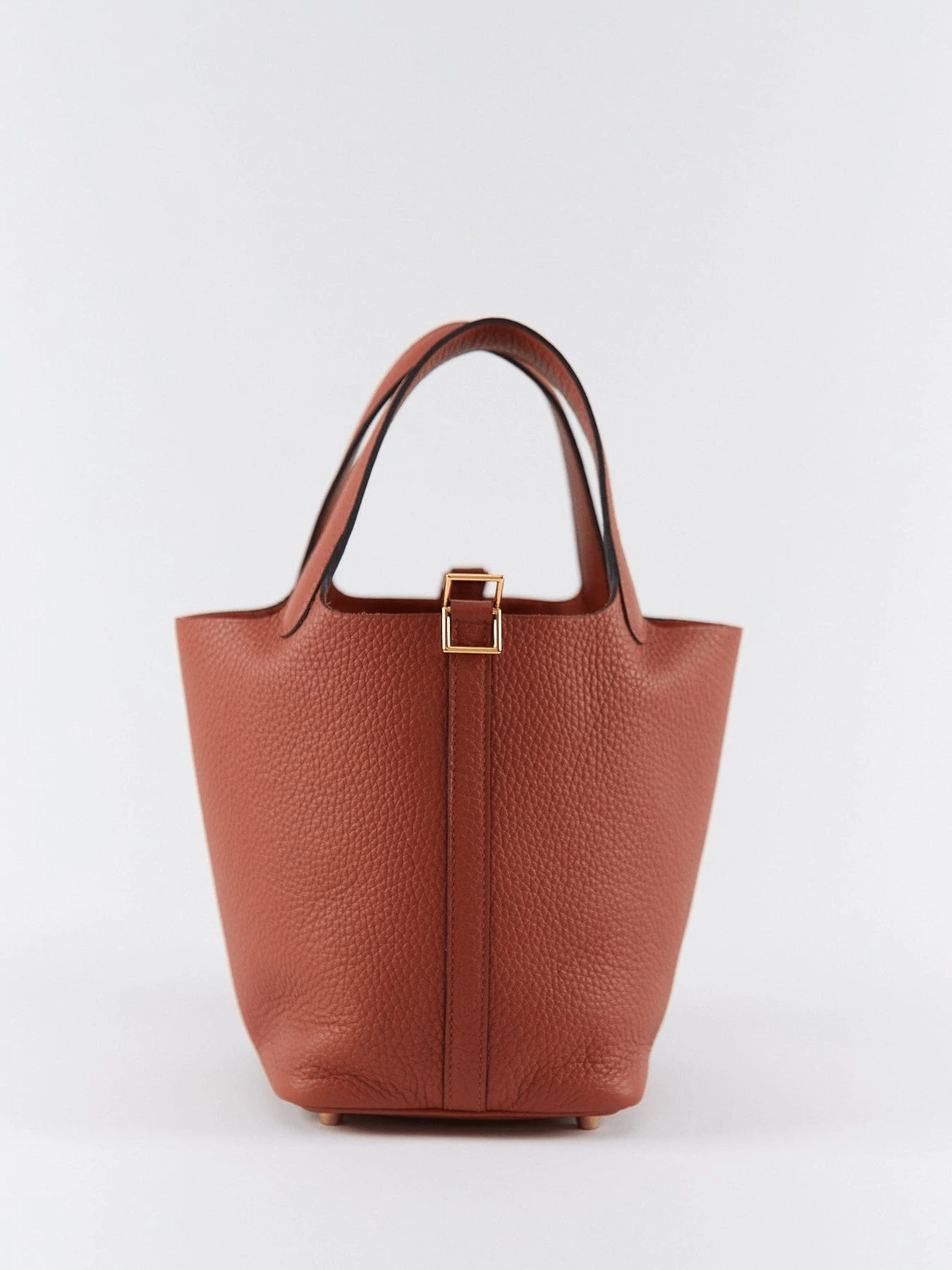 Hermès HERMÈS PICOTIN 18CM CUIVRE Clemence Leather with Gold Hardware