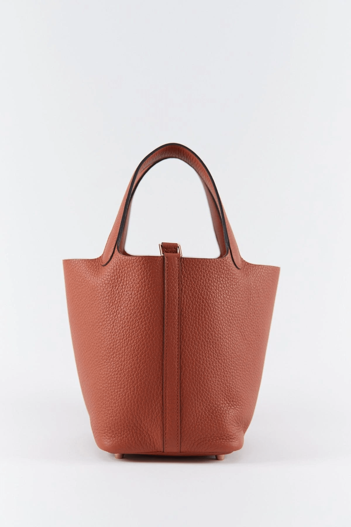 Hermès HERMÈS PICOTIN 18CM CUIVRE Clemence Leather with Gold Hardware