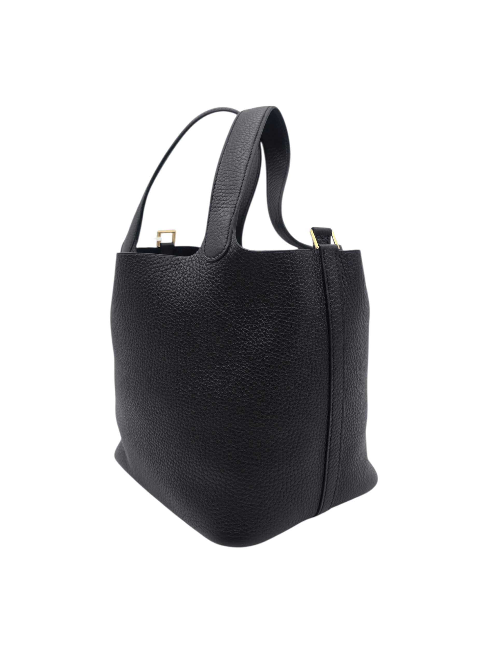 Hermès Hermès Picotin 22 Noir in Clemence Gold hardware SYC186KL