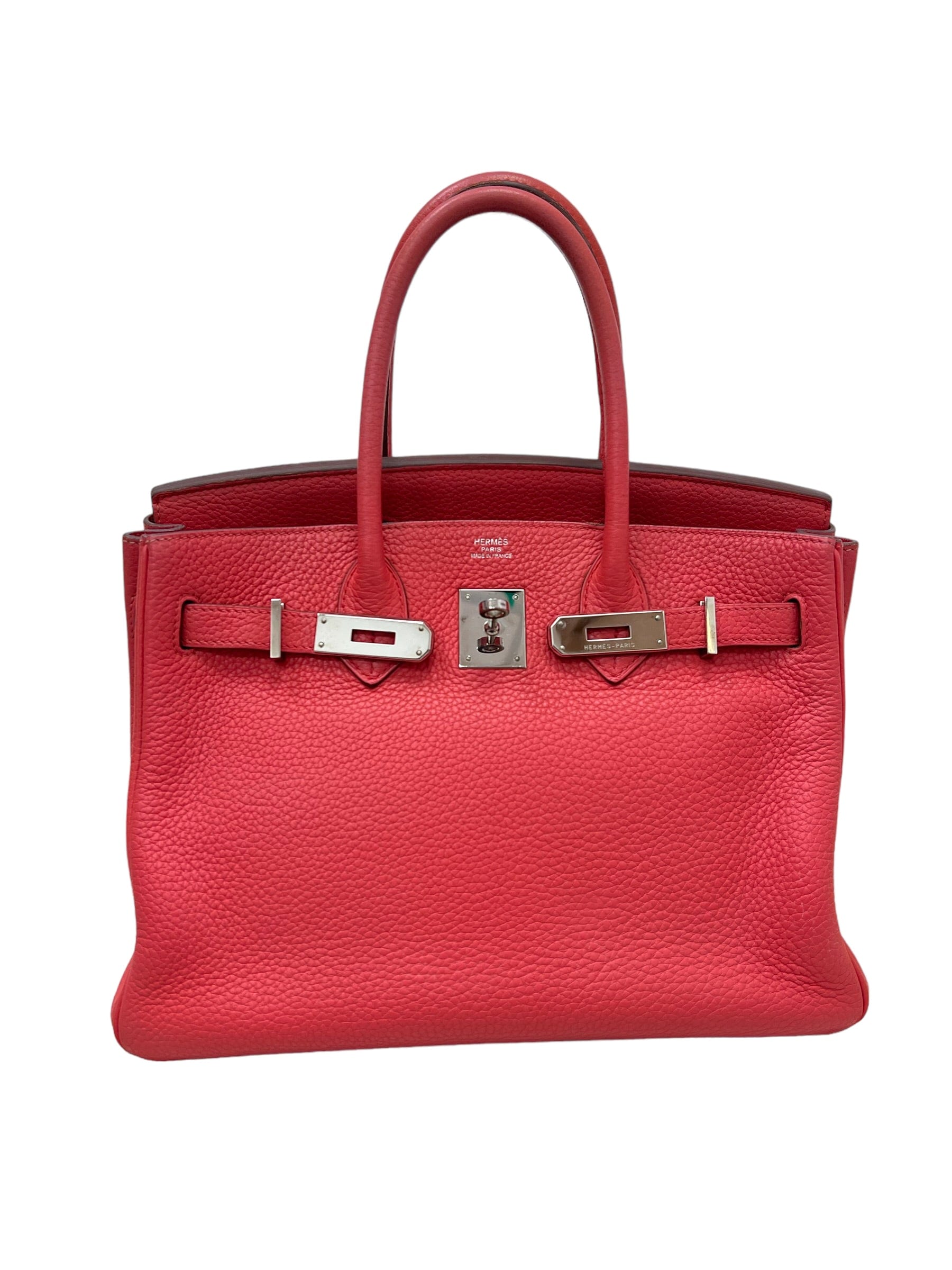 Hermès Hermès Preloved Rose Jaipur Clemence Birkin 30 PHW ASL9762