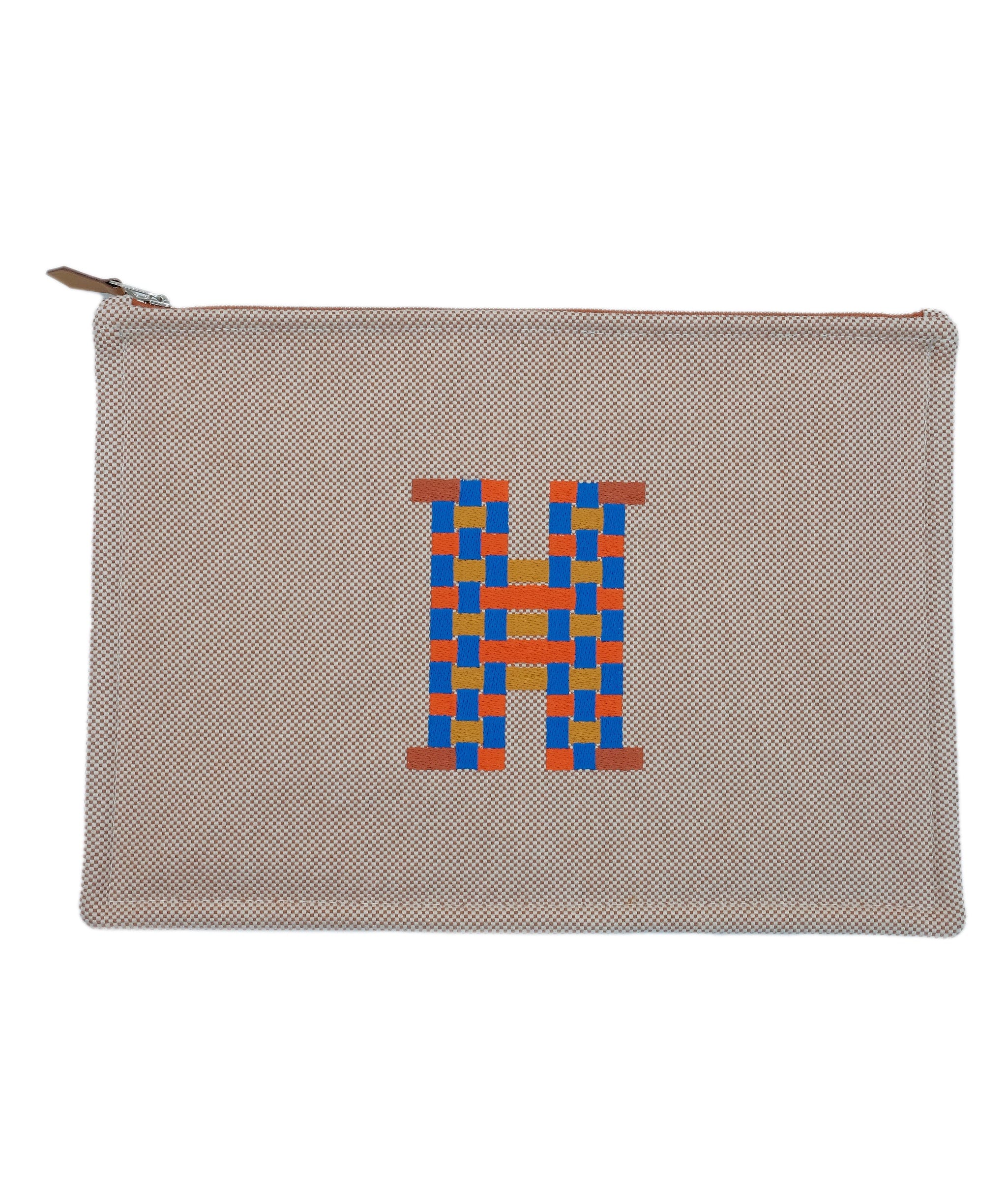 Hermès Hermes Trissage Embroidered Pouch RJC2513