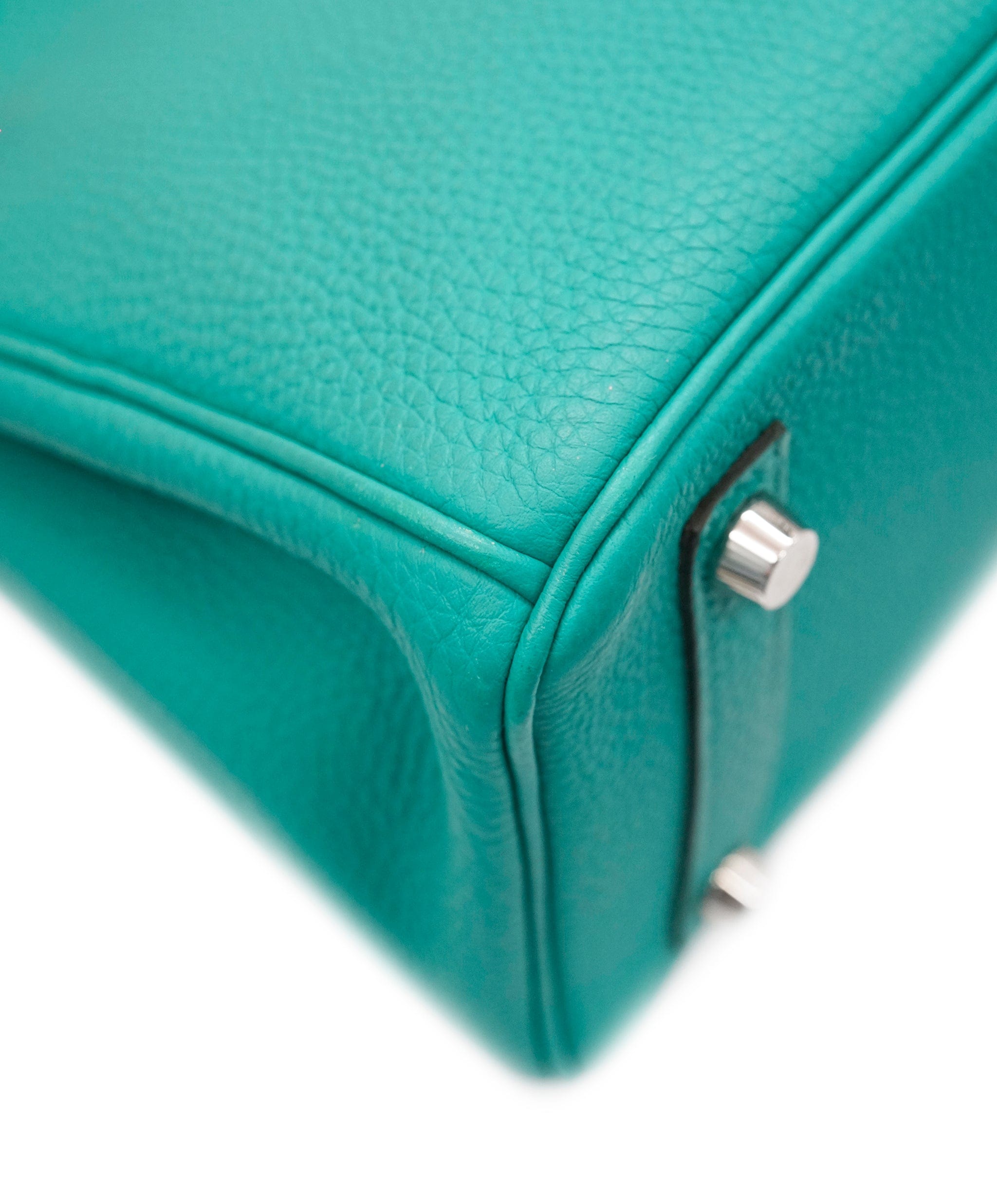 Hermès Hermes Verso Birkin 25 Togo Vert Verone Blue Izmir PHW DBXS0005