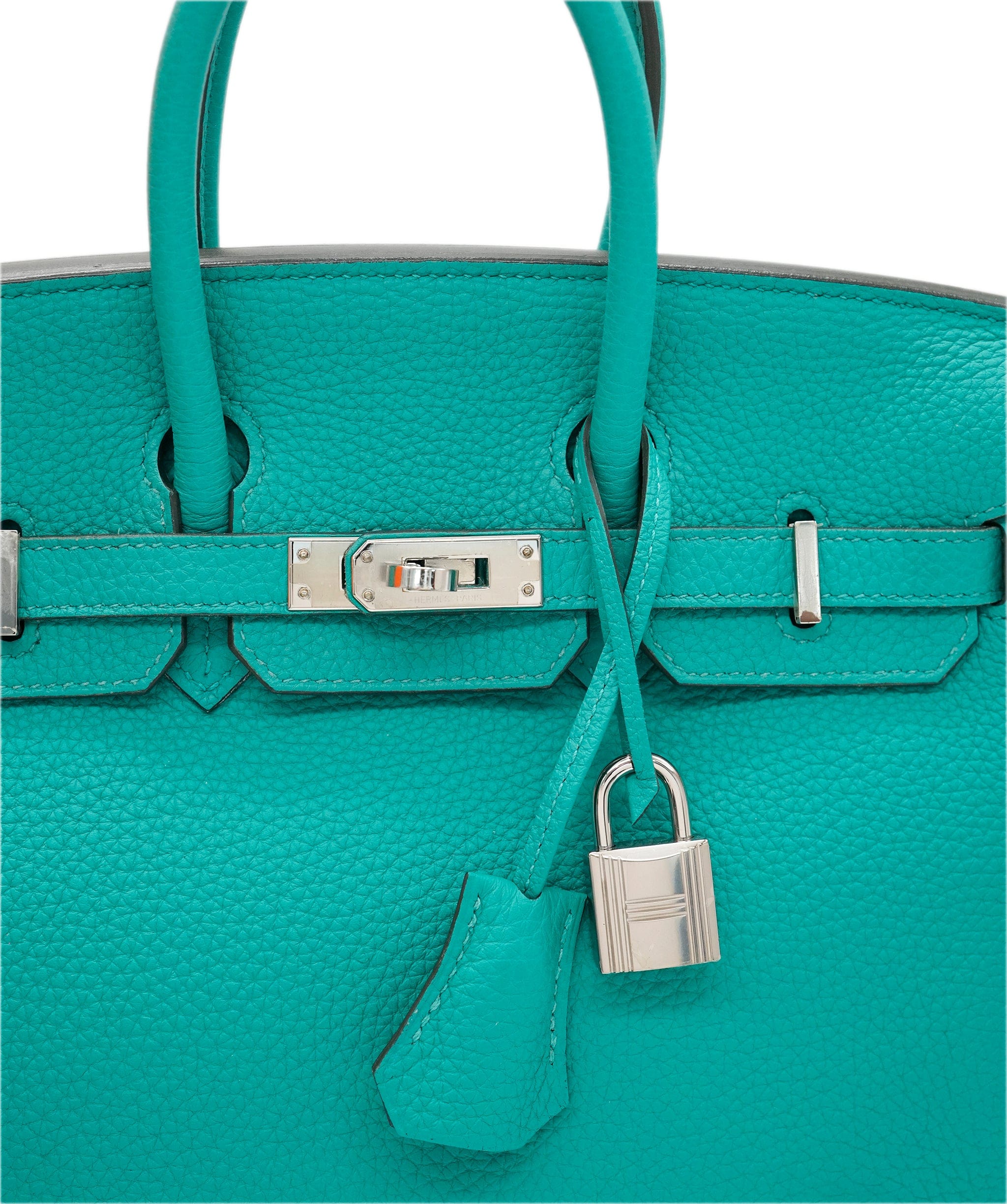 Hermès Hermes Verso Birkin 25 Togo Vert Verone Blue Izmir PHW DBXS0005