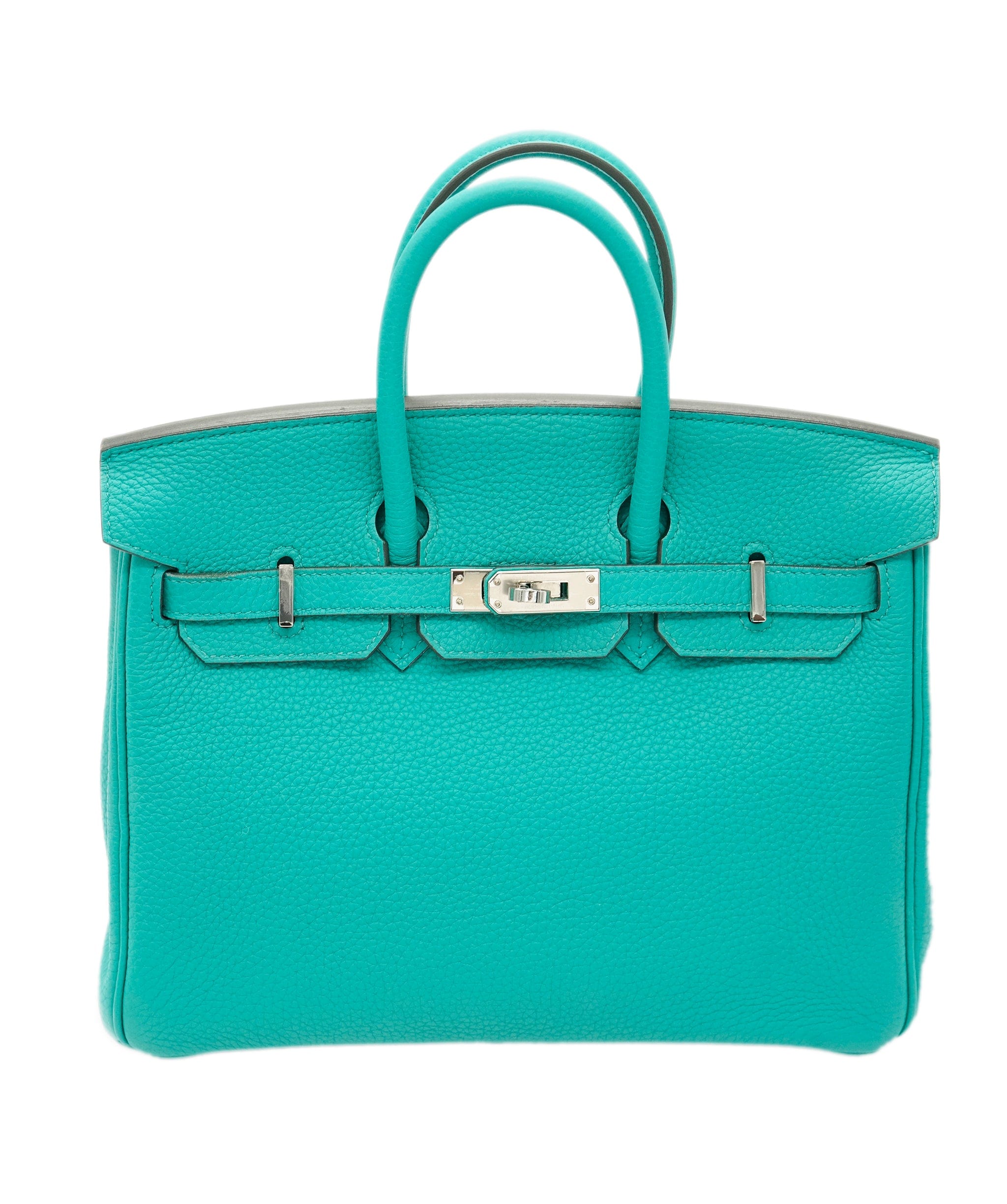 Hermès Hermes Verso Birkin 25 Togo Vert Verone Blue Izmir PHW DBXS0005