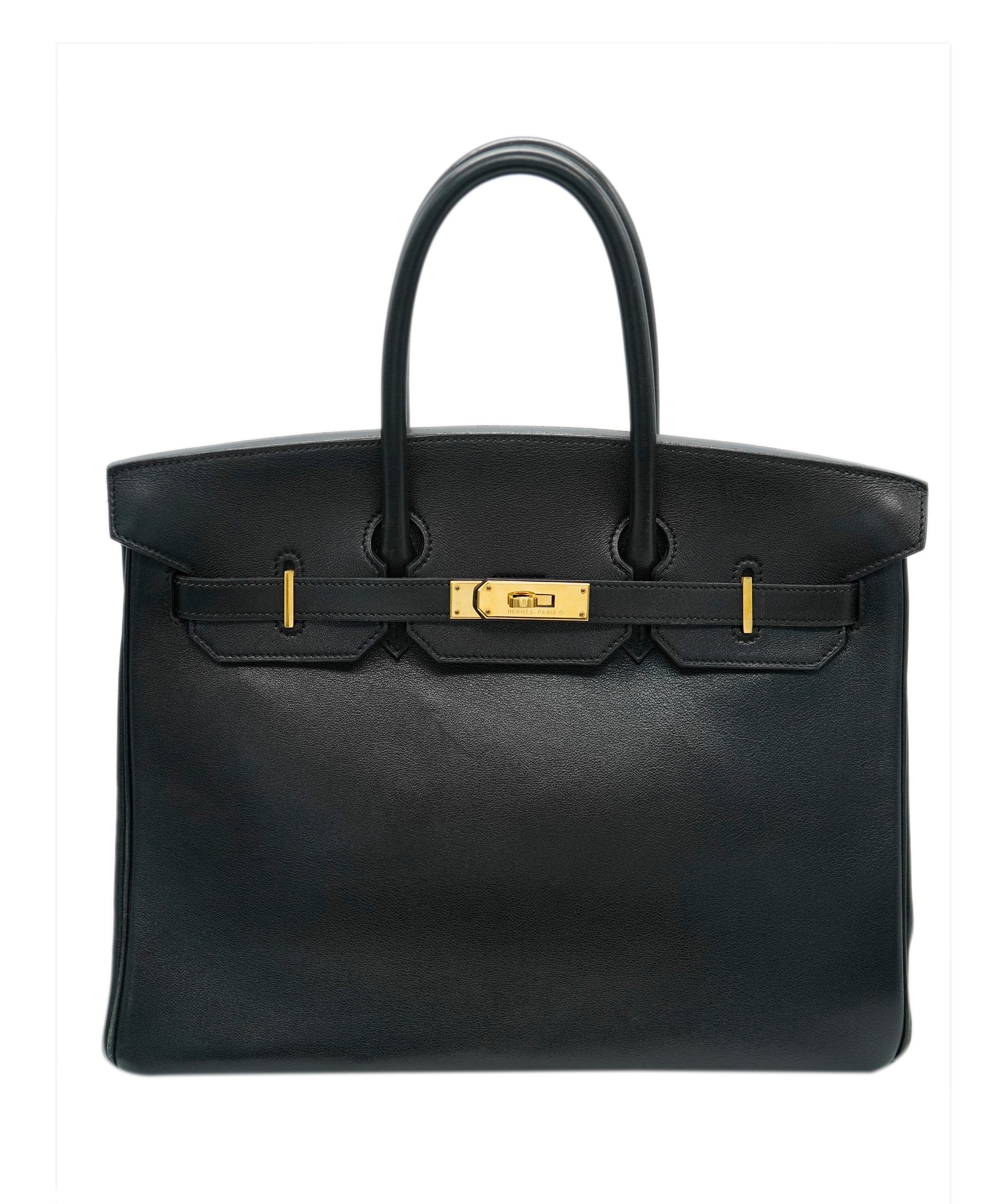 Hermès Hermès Vintage Birkin 35 Black Gulliver GHW #Y ASC4920