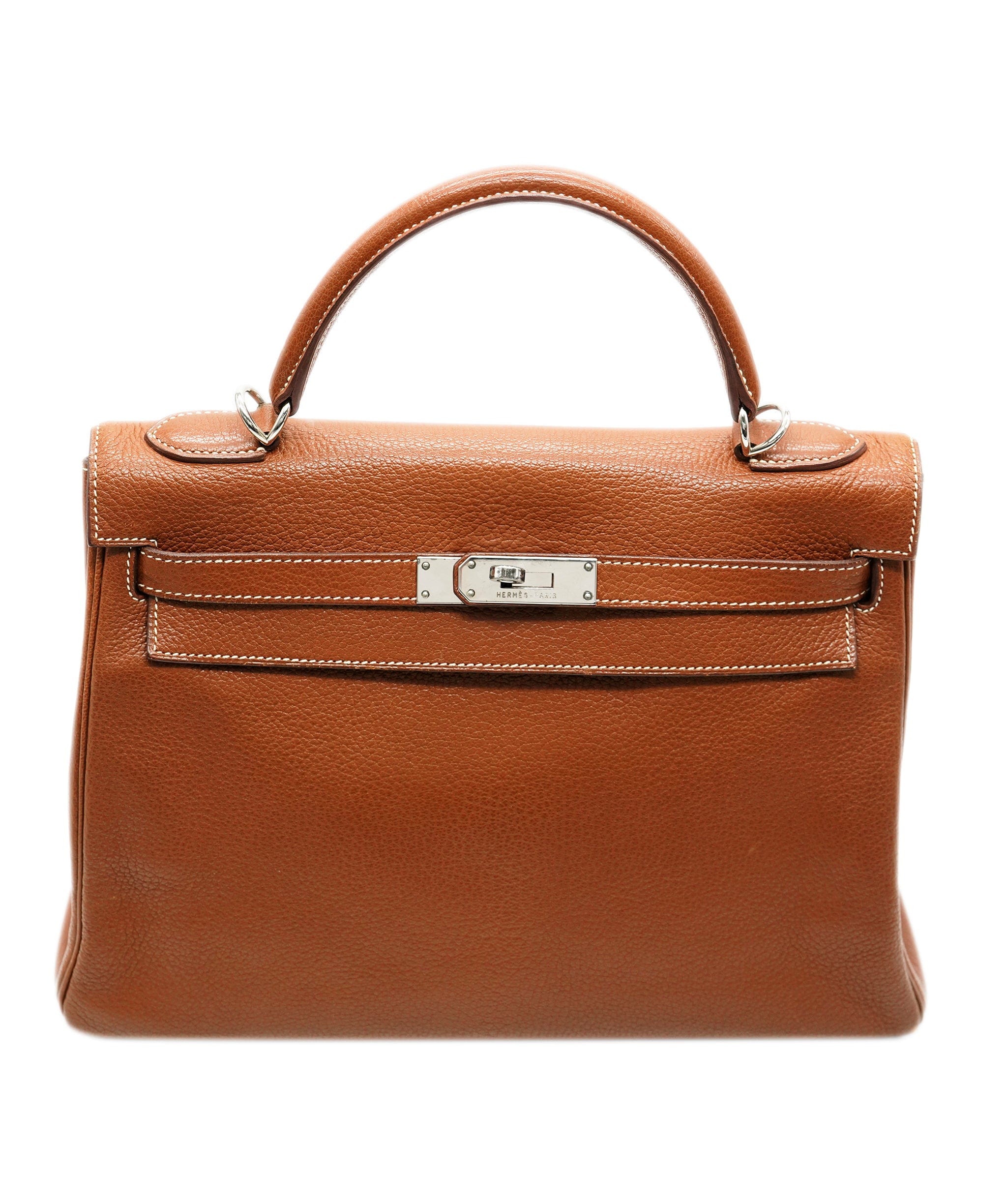 Hermès Hermès Vintage Kelly 32 Retourne Fauve Chevre PHW #L ASL10551