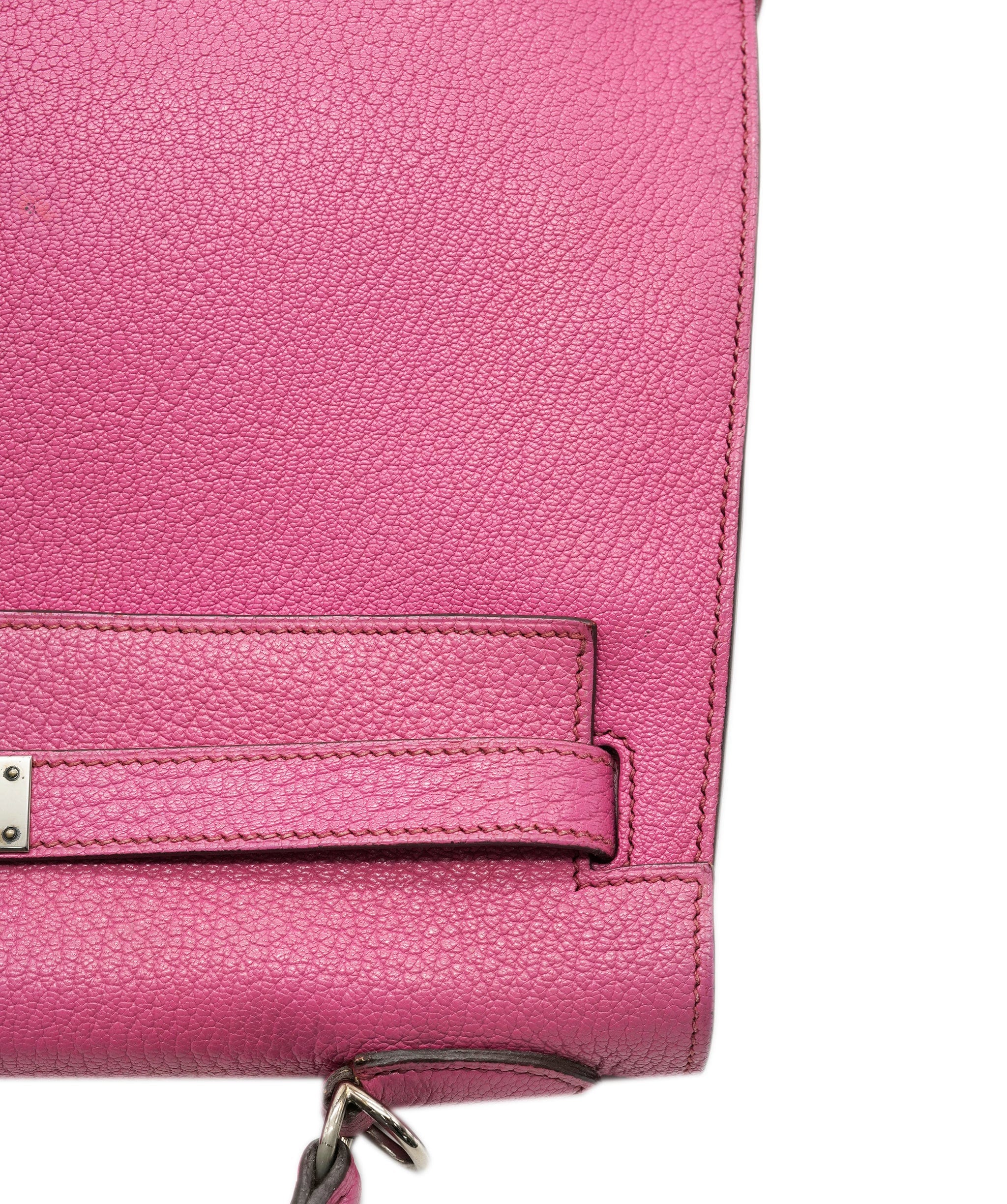 Hermès UK CUSTOMERS ONLY Hermès Vintage Kelly 32 Sellier Rose Shocking Chevre PHW #i ASL10553