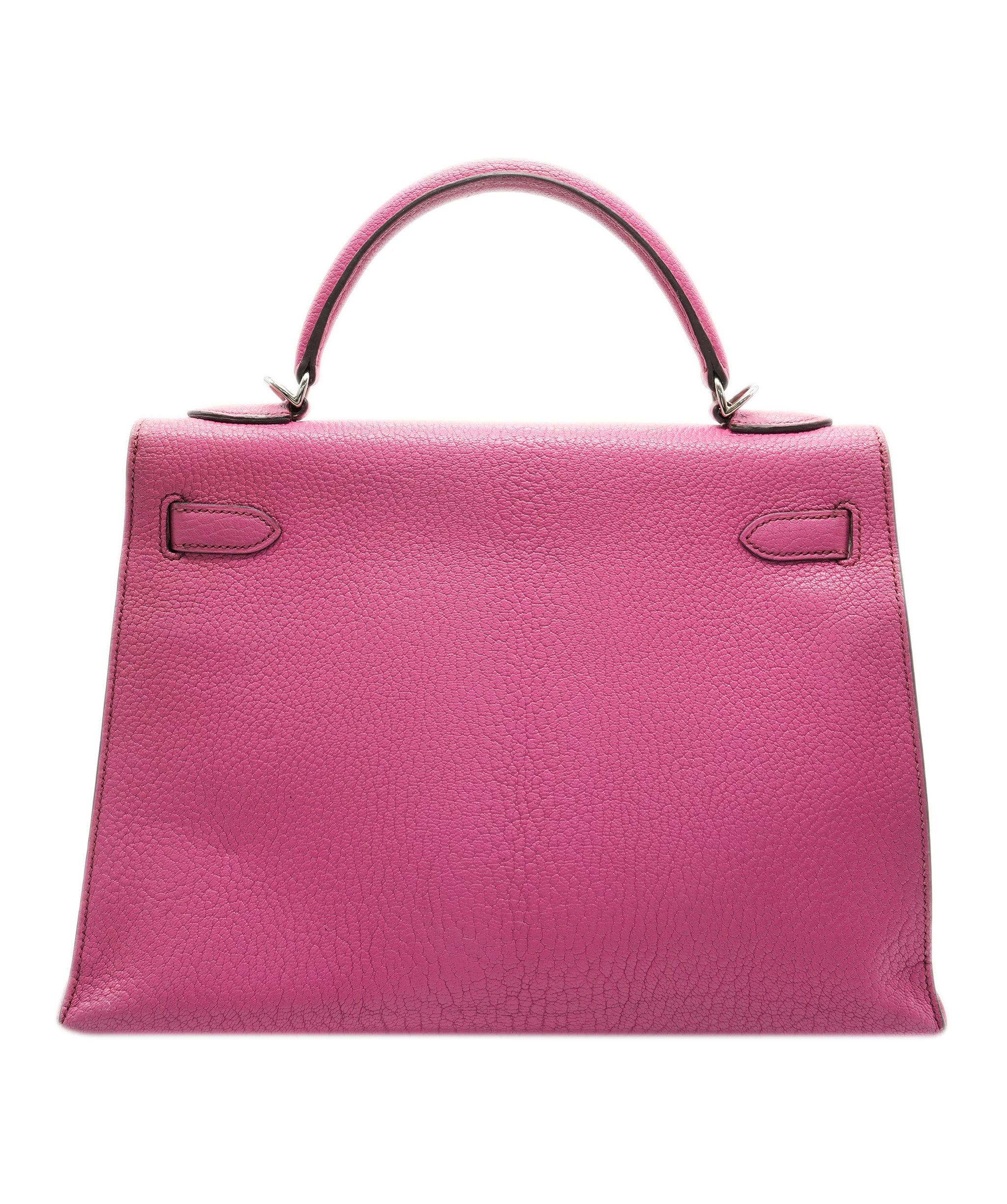 Hermès UK CUSTOMERS ONLY Hermès Vintage Kelly 32 Sellier Rose Shocking Chevre PHW #i ASL10553