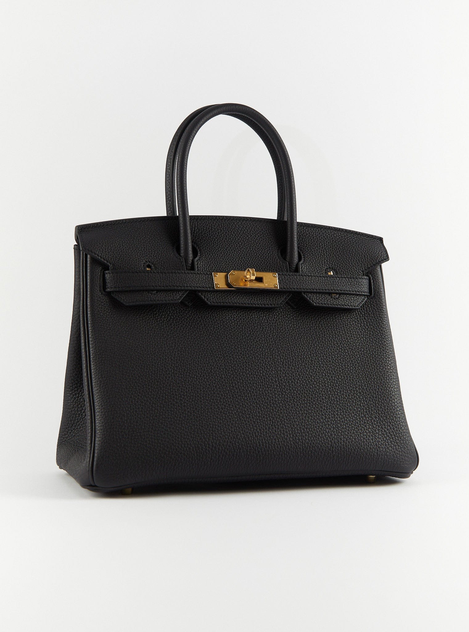 Hermès HERMÈS BIRKIN 30CM BLACK Togo Leather with Gold Hardware