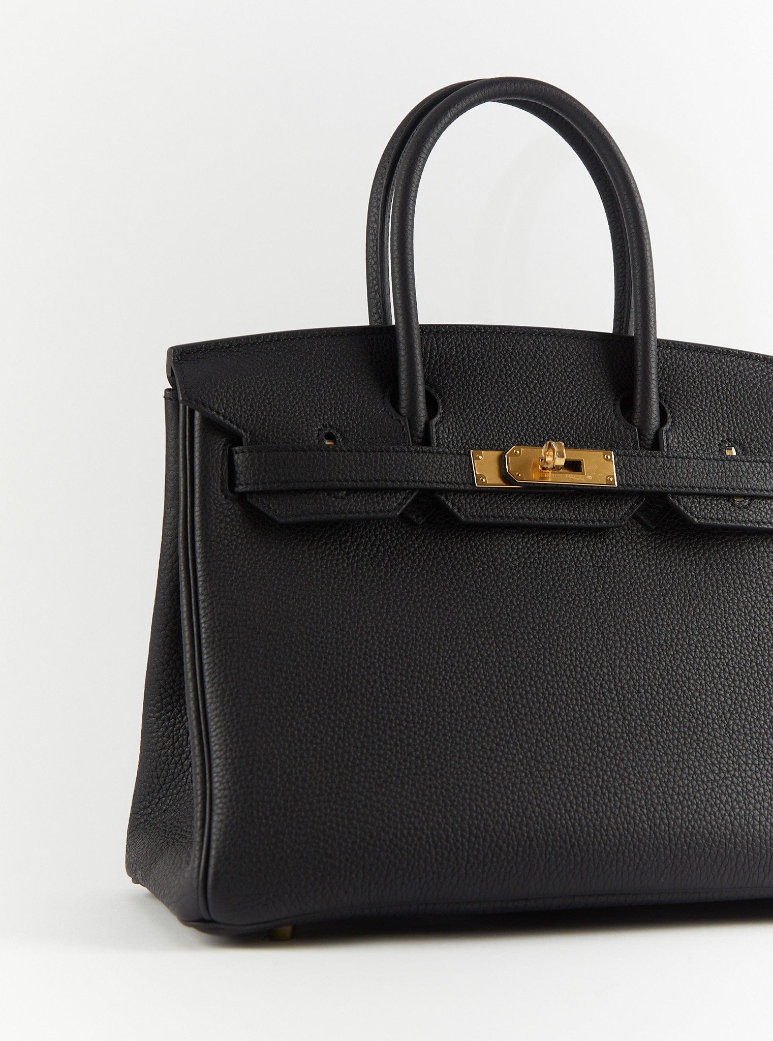 Hermès HERMÈS BIRKIN 30CM BLACK Togo Leather with Gold Hardware