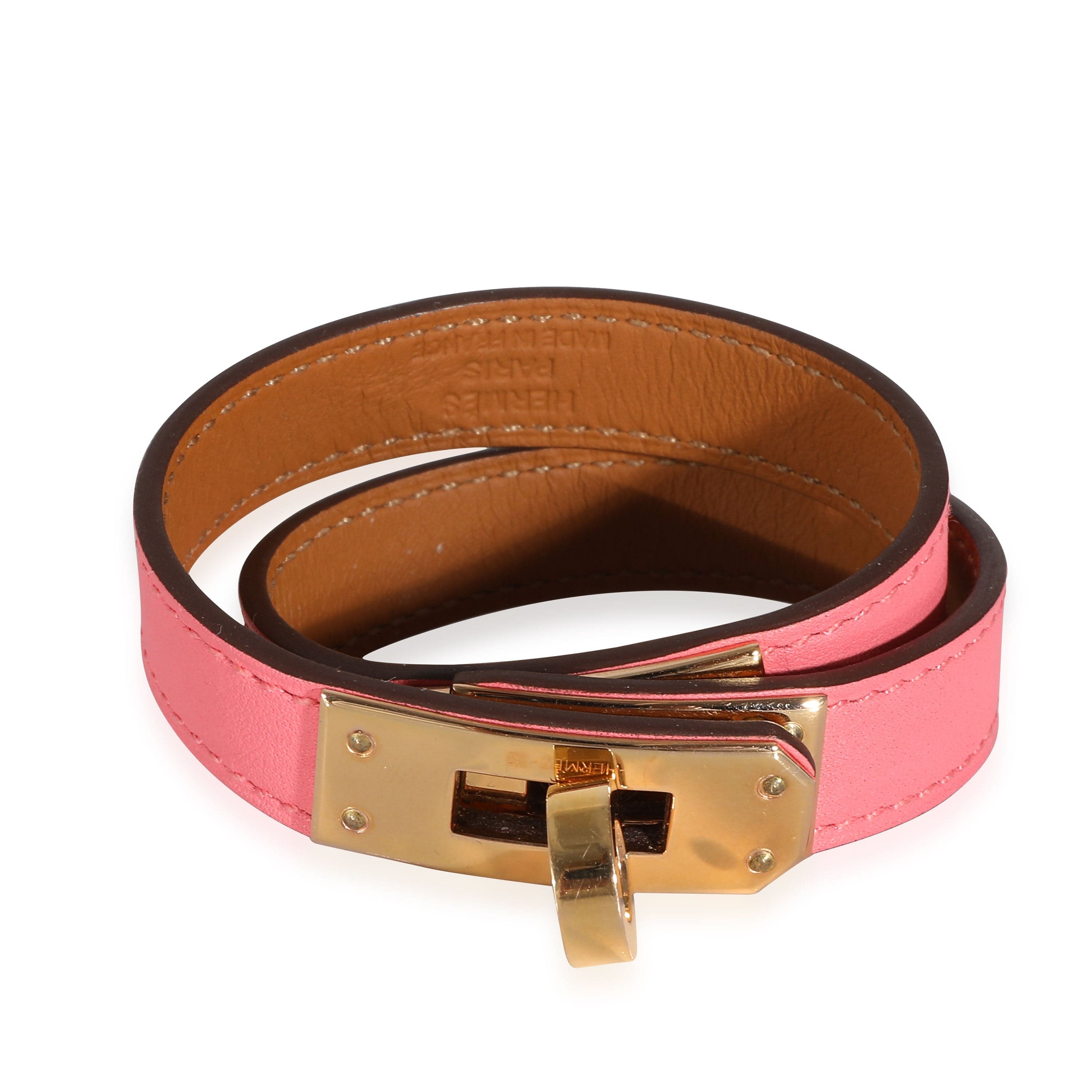 Hermès Hermès Kelly Double Tour Bracelet in Rose Azalée  Leather