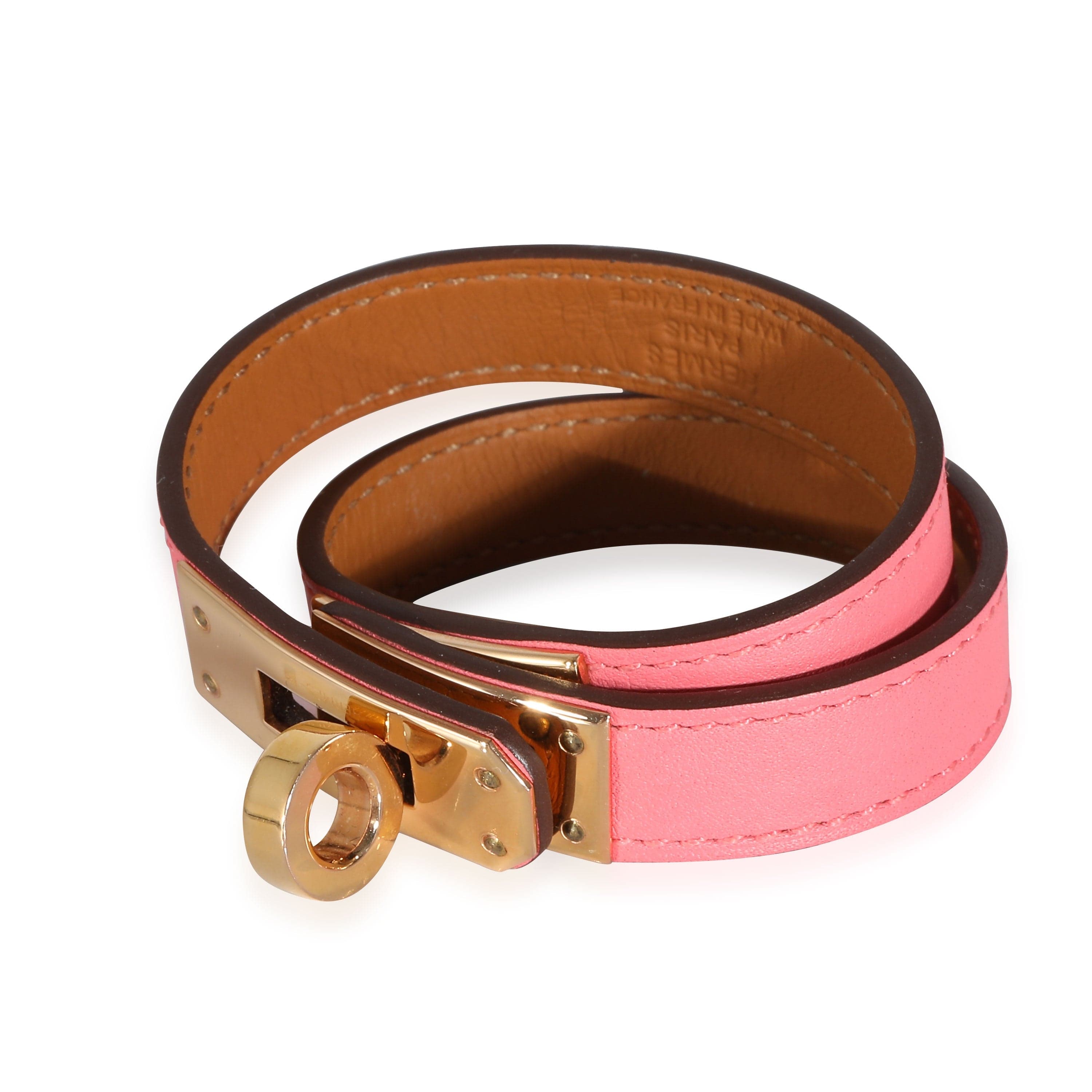 Hermès Hermès Kelly Double Tour Bracelet in Rose Azalée  Leather