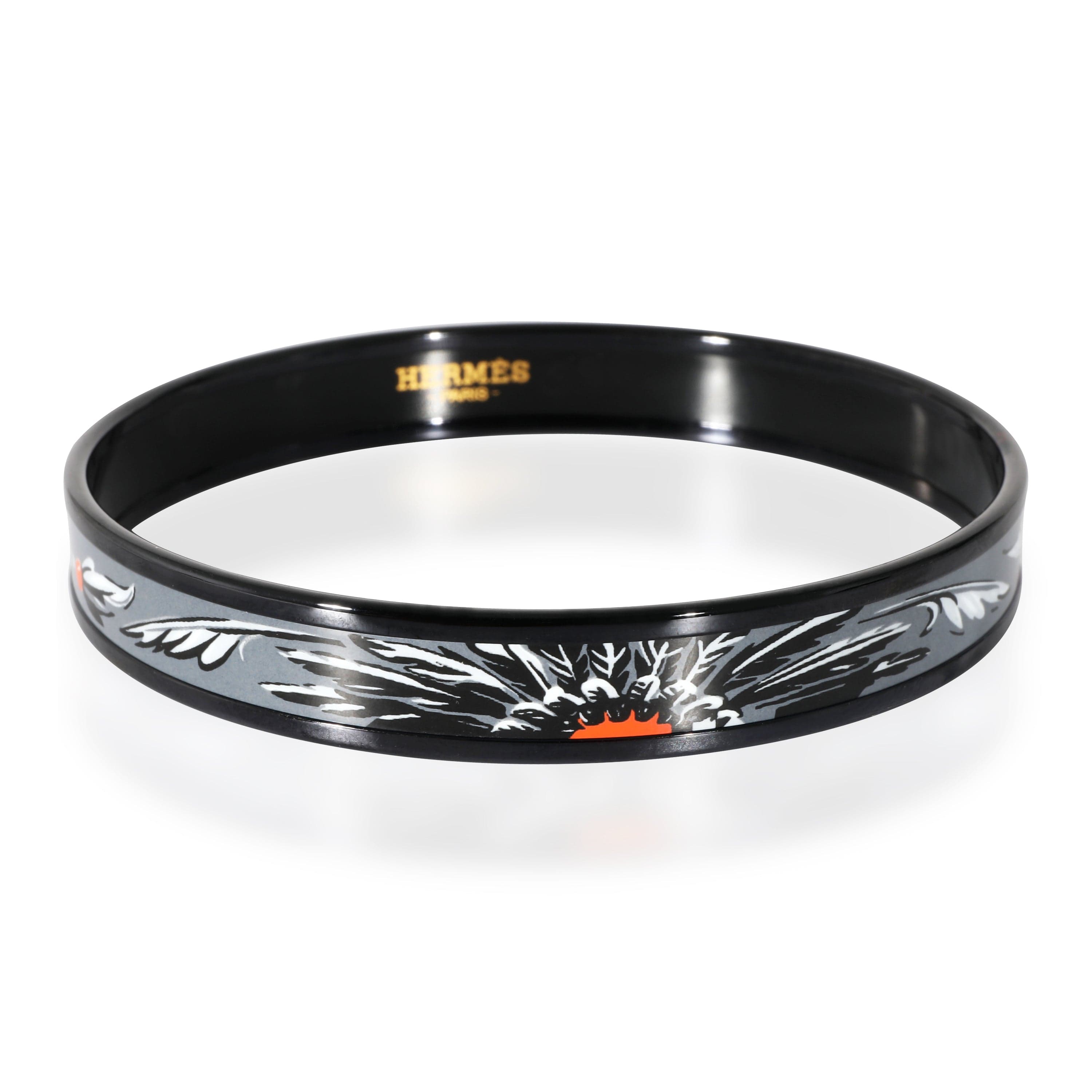 Hermès Hermes PVD Narrow Bangle With Feather Enamel (67MM)