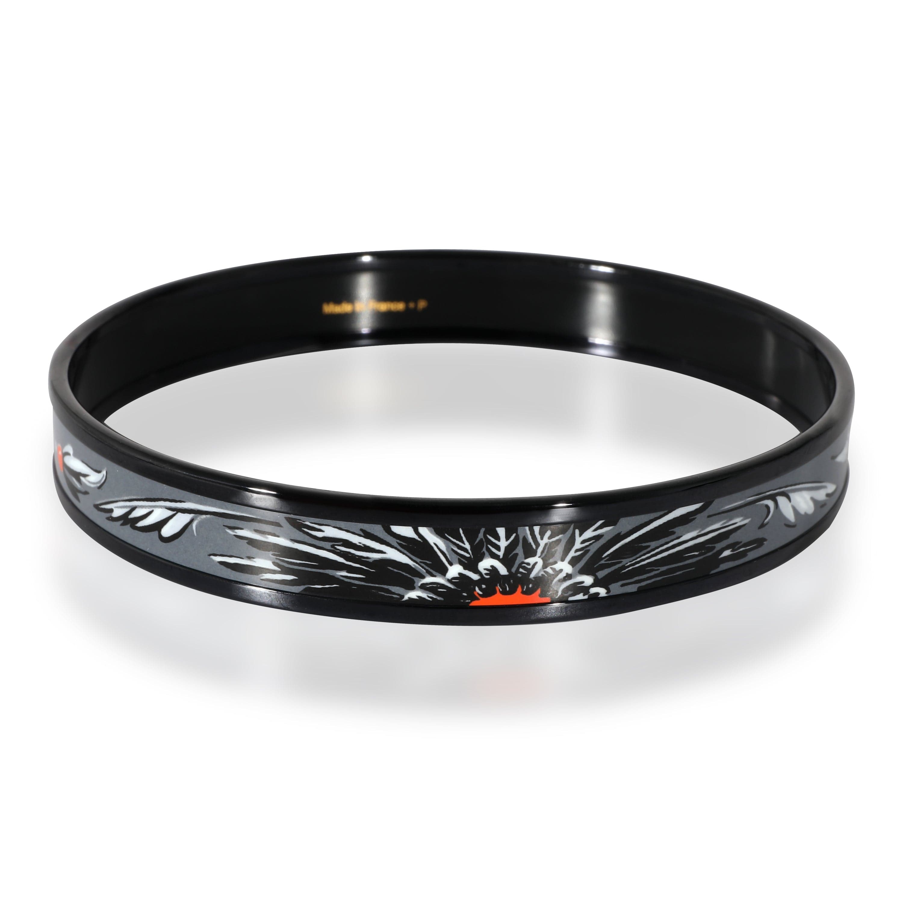 Hermès Hermes PVD Narrow Bangle With Feather Enamel (67MM)